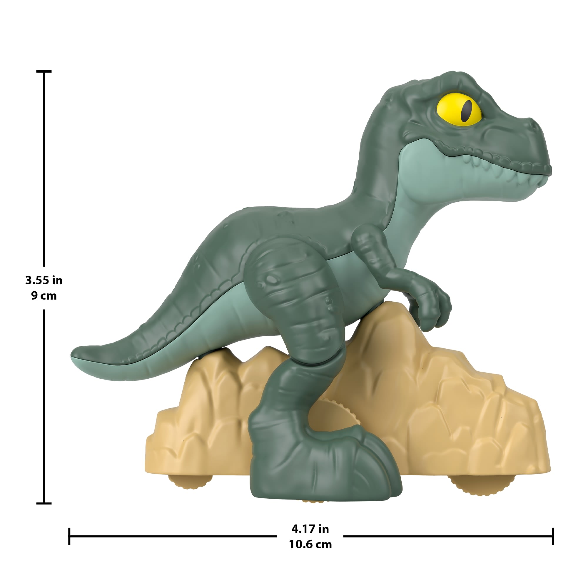 Fisher-Price Imaginext Jurassic World Tyrannosaurus Rex Dinosaur Toy With Wheels & Wiggling Motion - Image 2