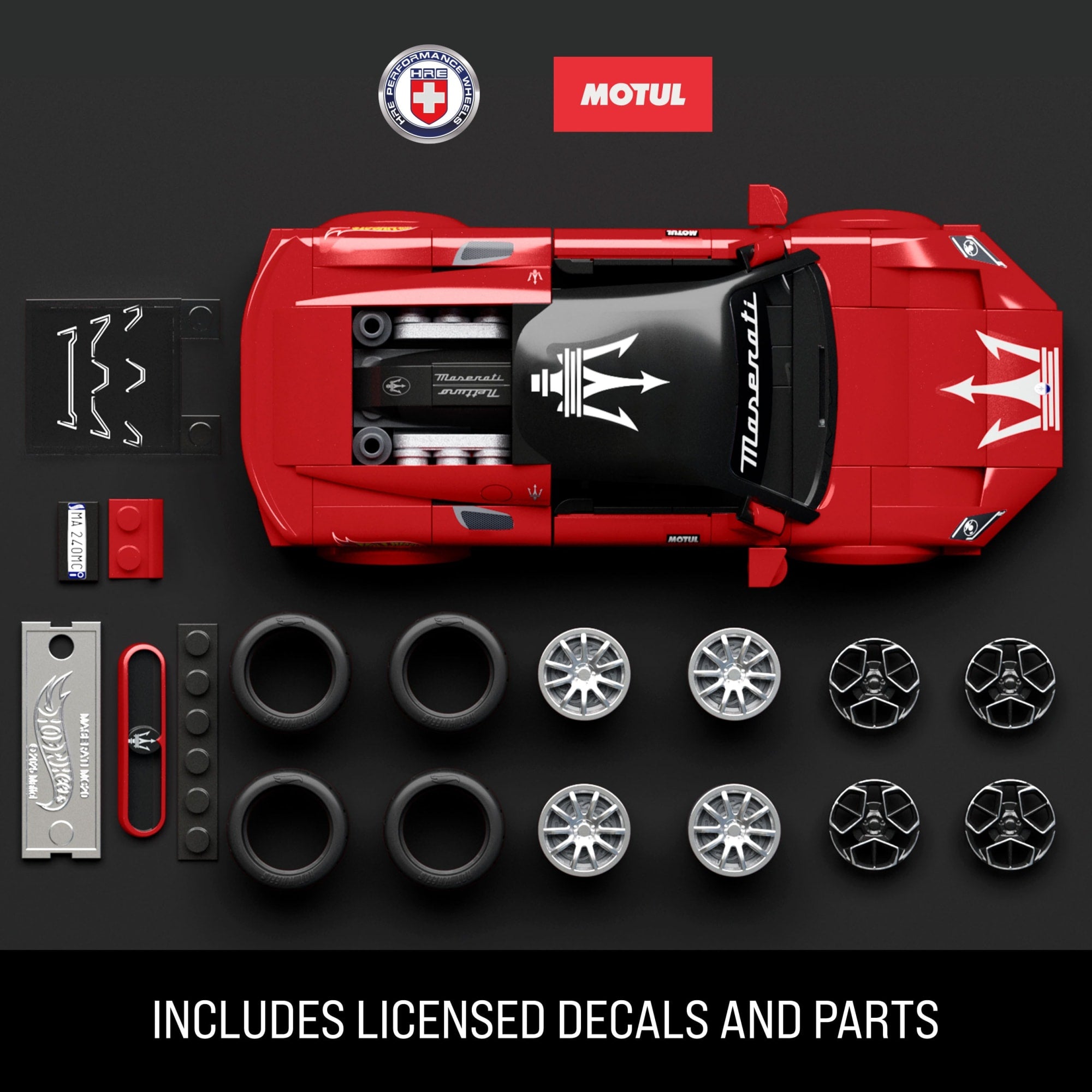 Mattel Brick Shop Hot Wheels Maserati Mc20 Building Toy Kit (250 Pieces). For Collectors - Image 4
