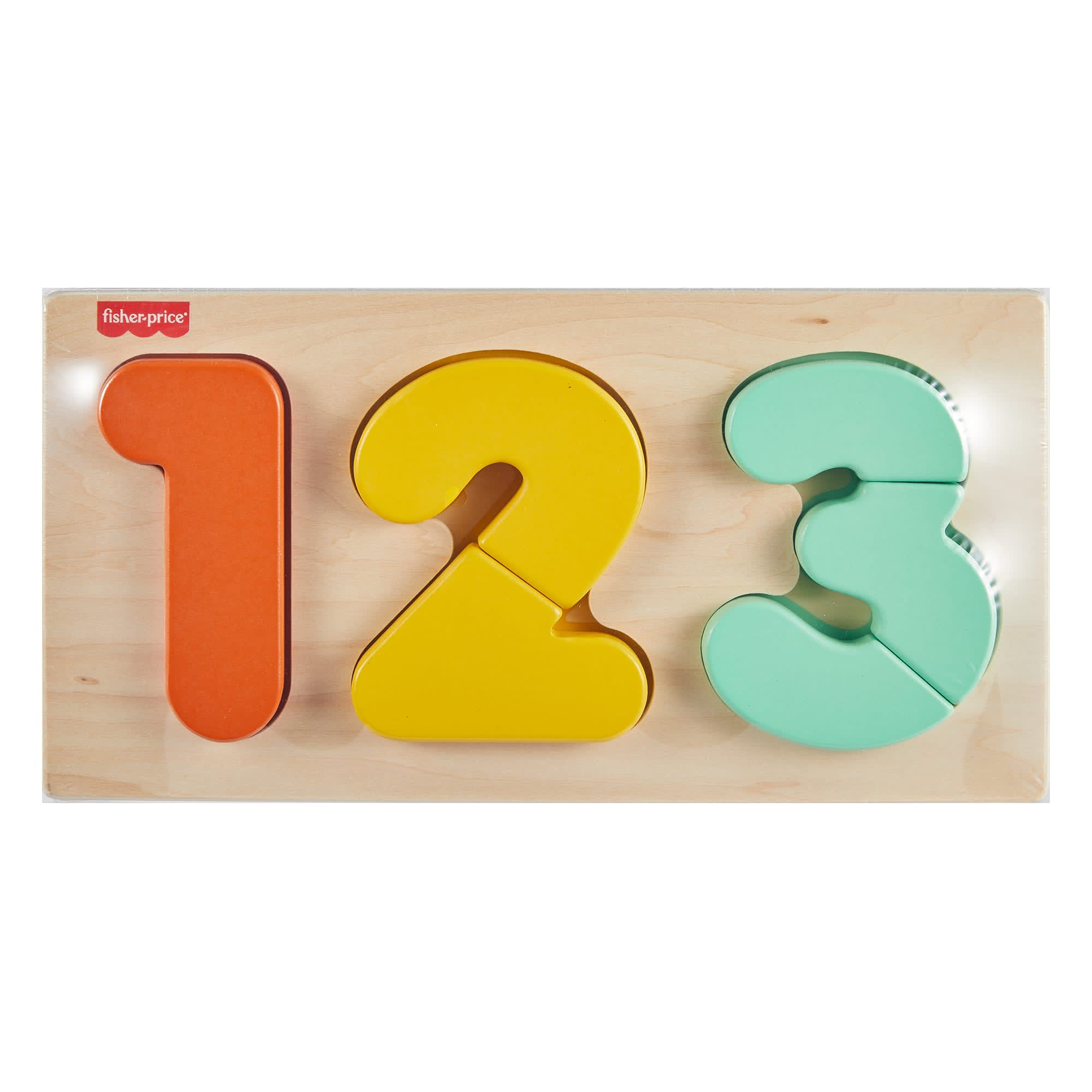 Fisher-Price Montessori Wooden 1-2-3 Puzzle. Toddler Learning Toy. 7 Wood Pieces - Image 6
