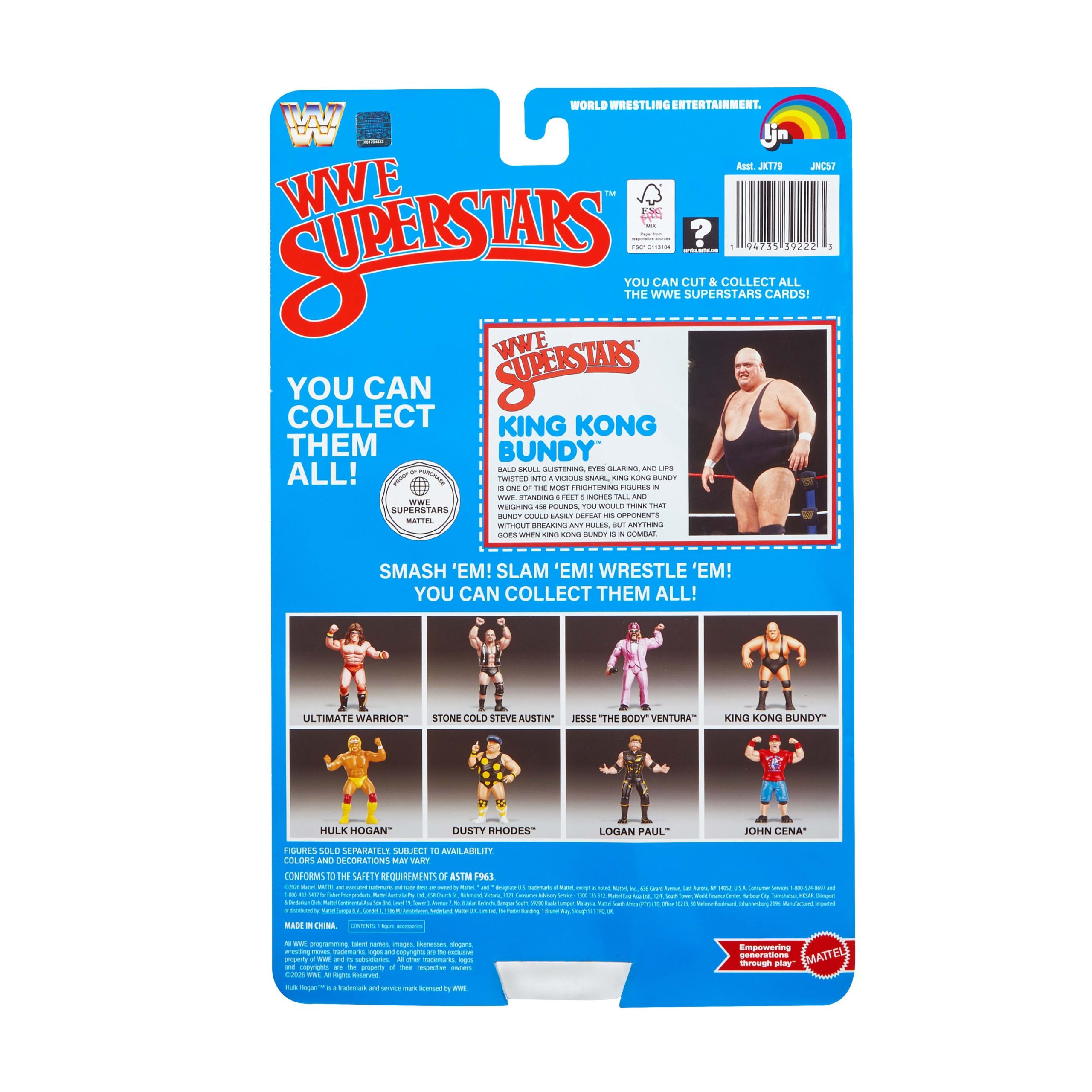 Ljn WWE Superstars King Kong Bundy Action Figure. 1980s Retro 8-Inch Collectible Toys - Image 6