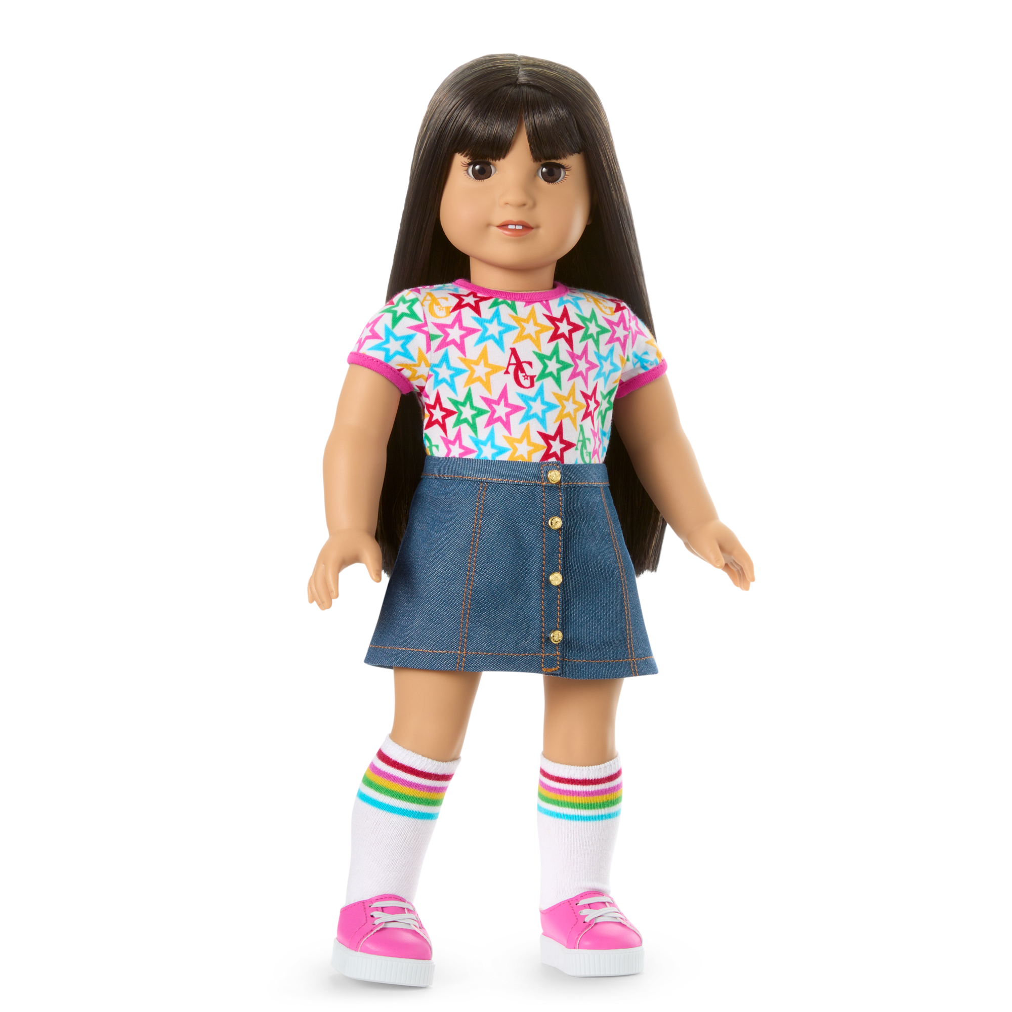 Truly Me™ 18-inch Doll #130 with straight black-brown hair - Image 7