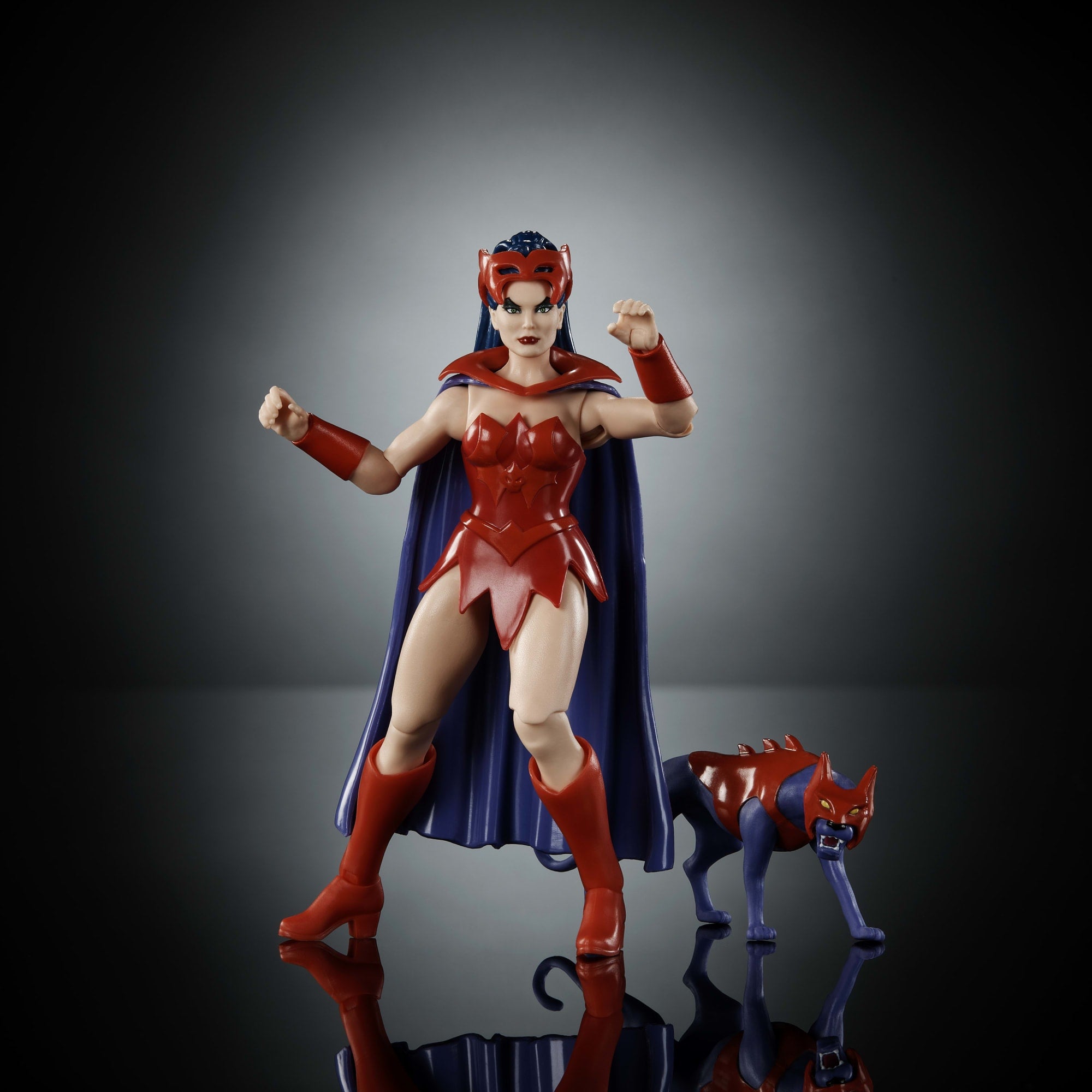 Masters of the Universe Origins Figura de Acción Cartoon Collection Catra de 5.5 pulgadas - Image 2