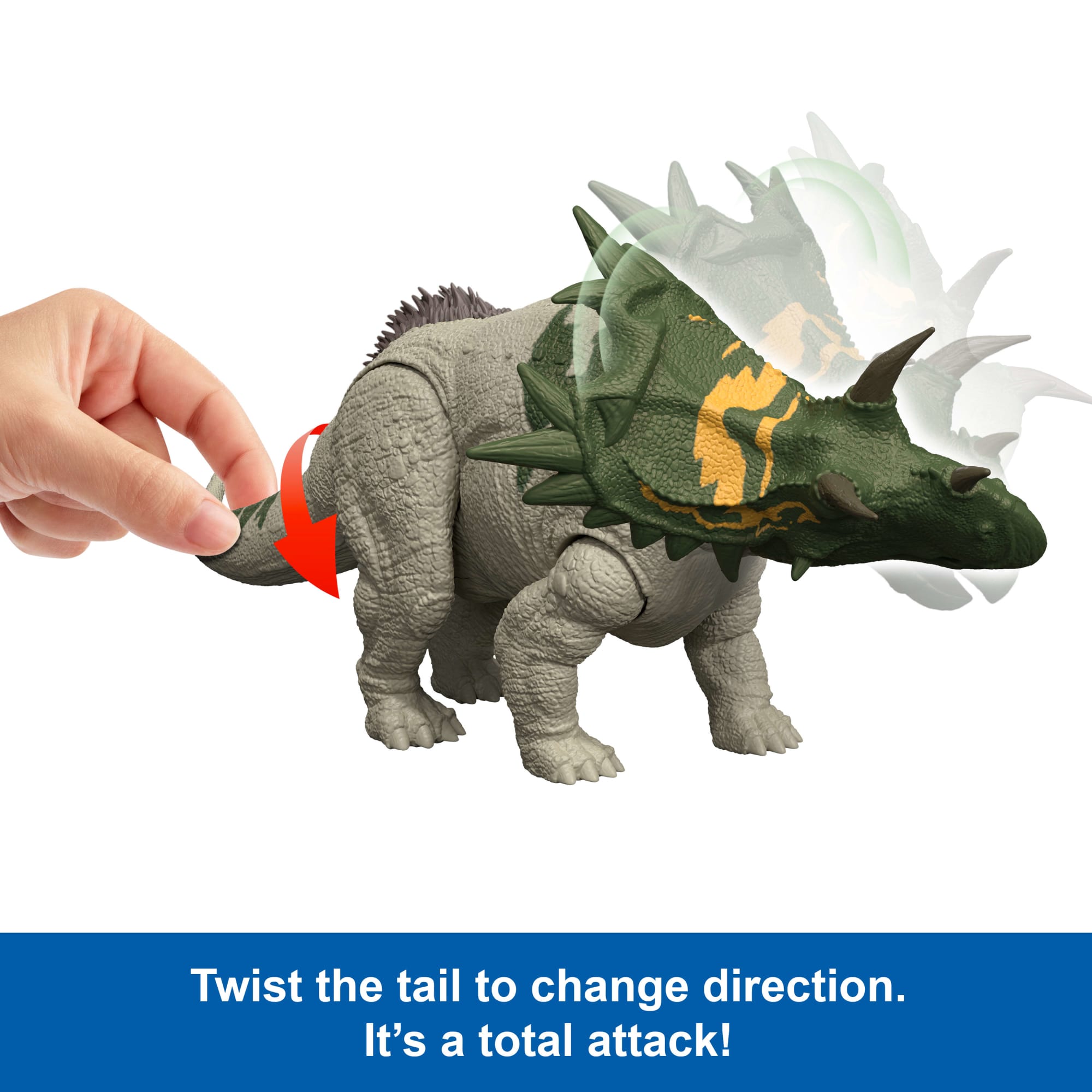 Jurassic World Rebirth Wild Roar Spiclypeus Dinosaur Toy. Tail Controlled Attack Chomp & Sound - Image 4