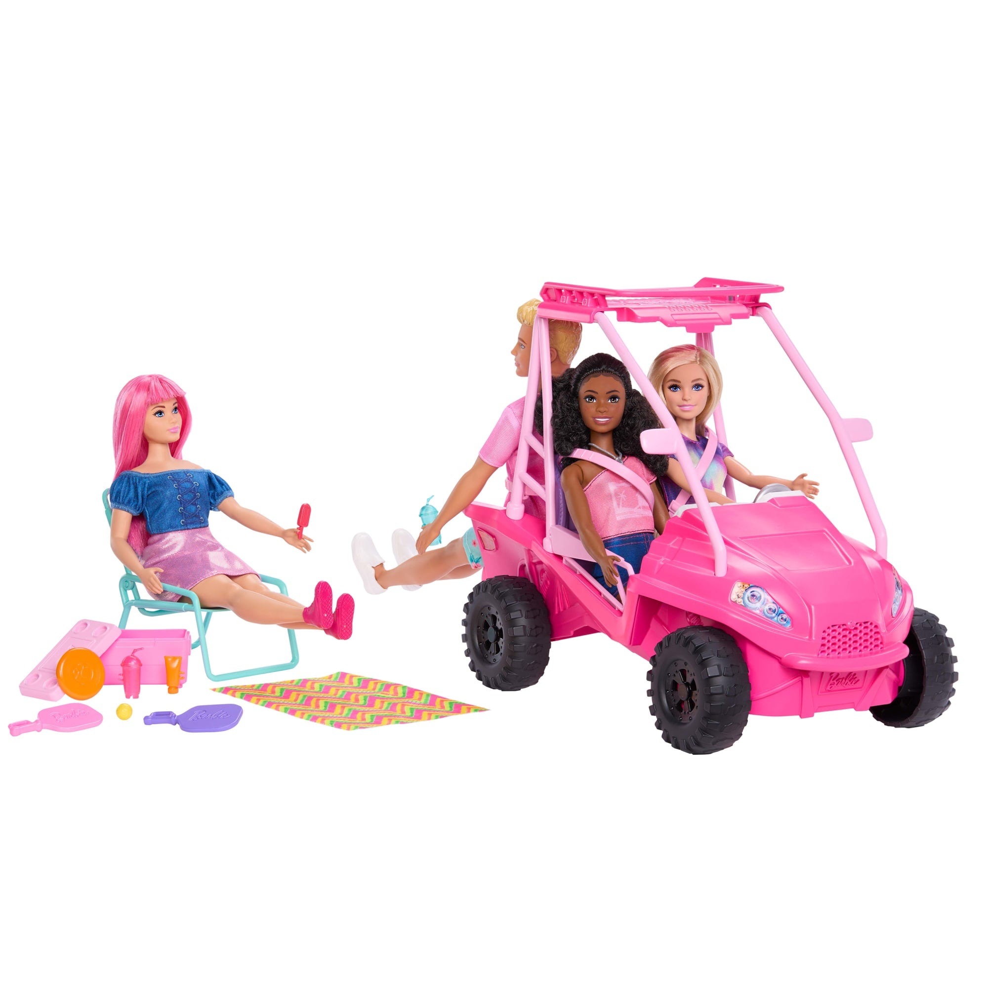 Barbie Los Misterios de Barbie: Detectives en la Playa Vehículo de Juguete Buggy de Playa - Image 3