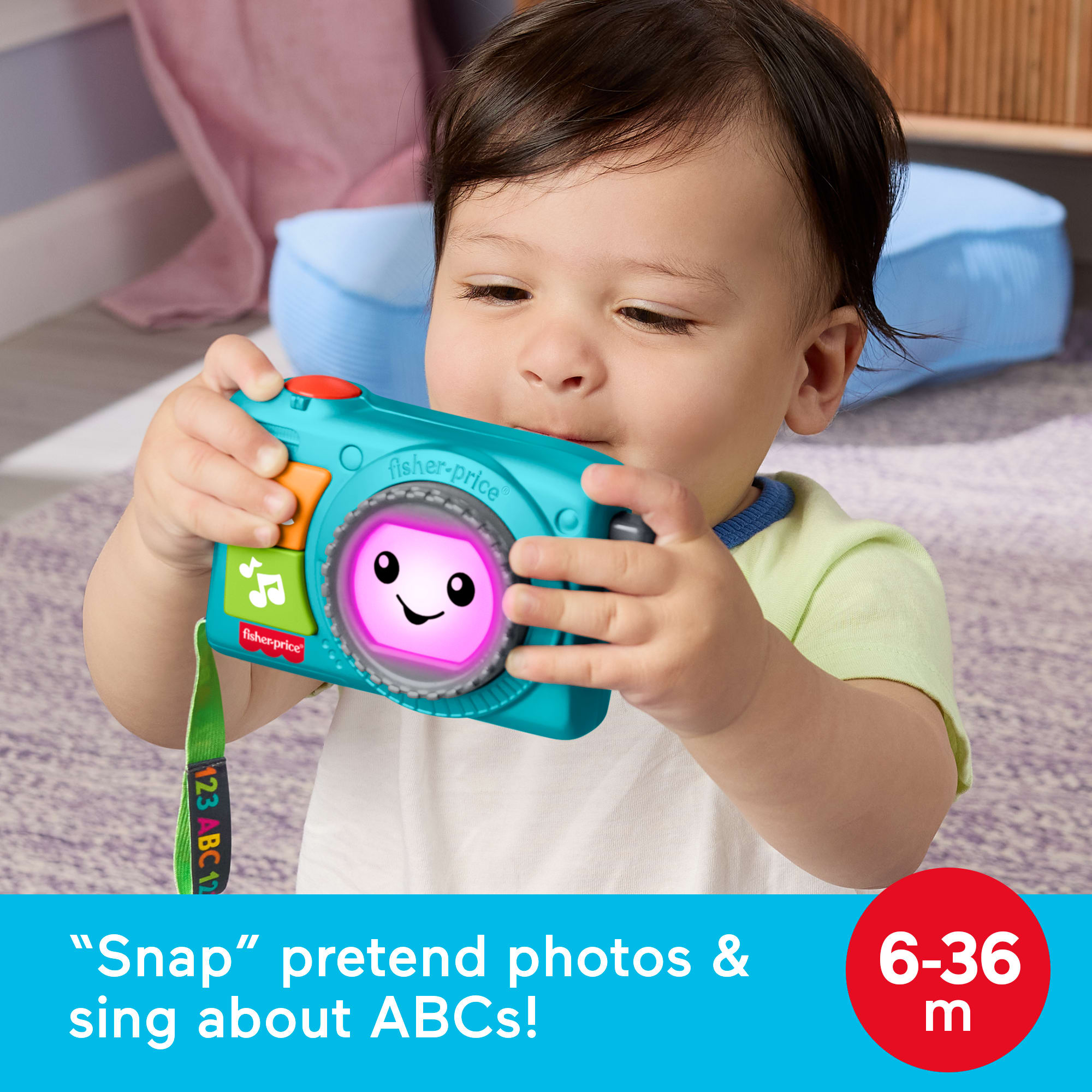 Fisher-Price Laugh & Learn Light-Up Camera Musical Baby & Toddler Learning Toy - Image 2