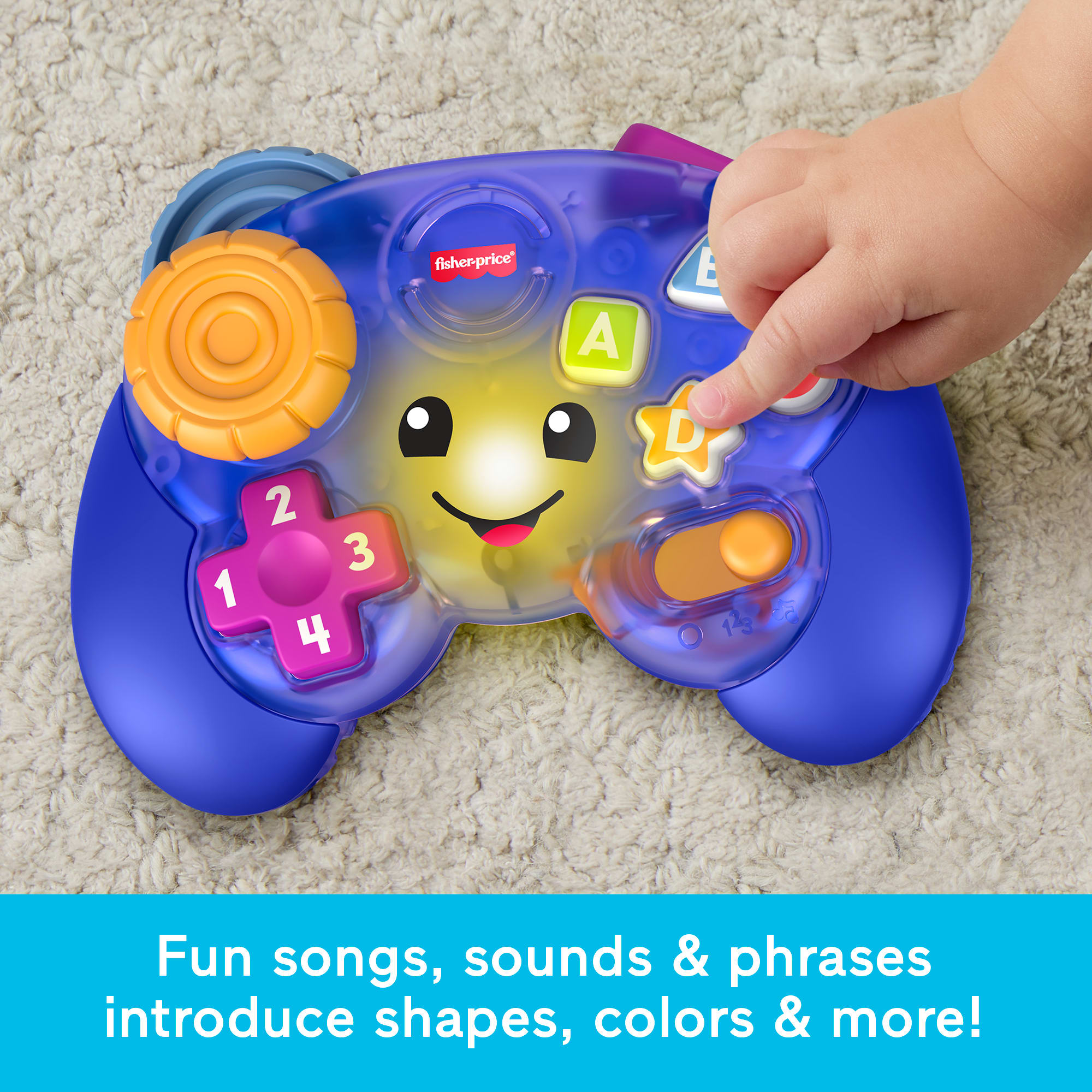 Fisher-Price Laugh & Learn Game & Learn Controller. Purple. Baby & Toddler Musical Video Game Toy - Image 3