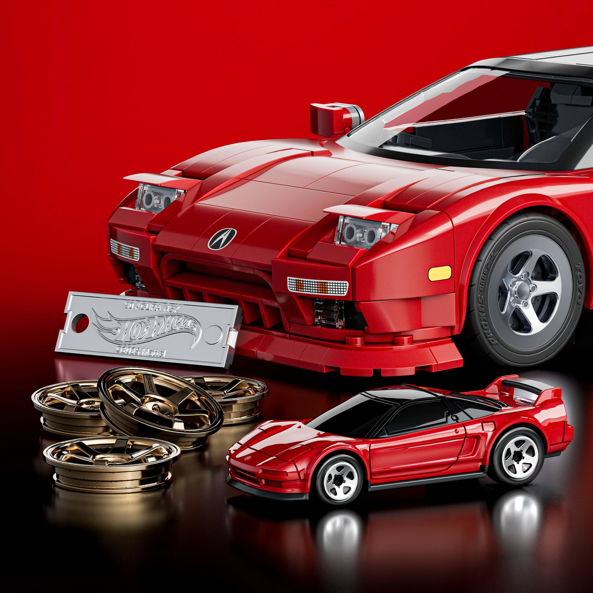 Mattel Brick Shop Hot Wheels Acura Nsx 1990. Kit de Construction de Jouets 876 Pièces. de Collection - Image 5