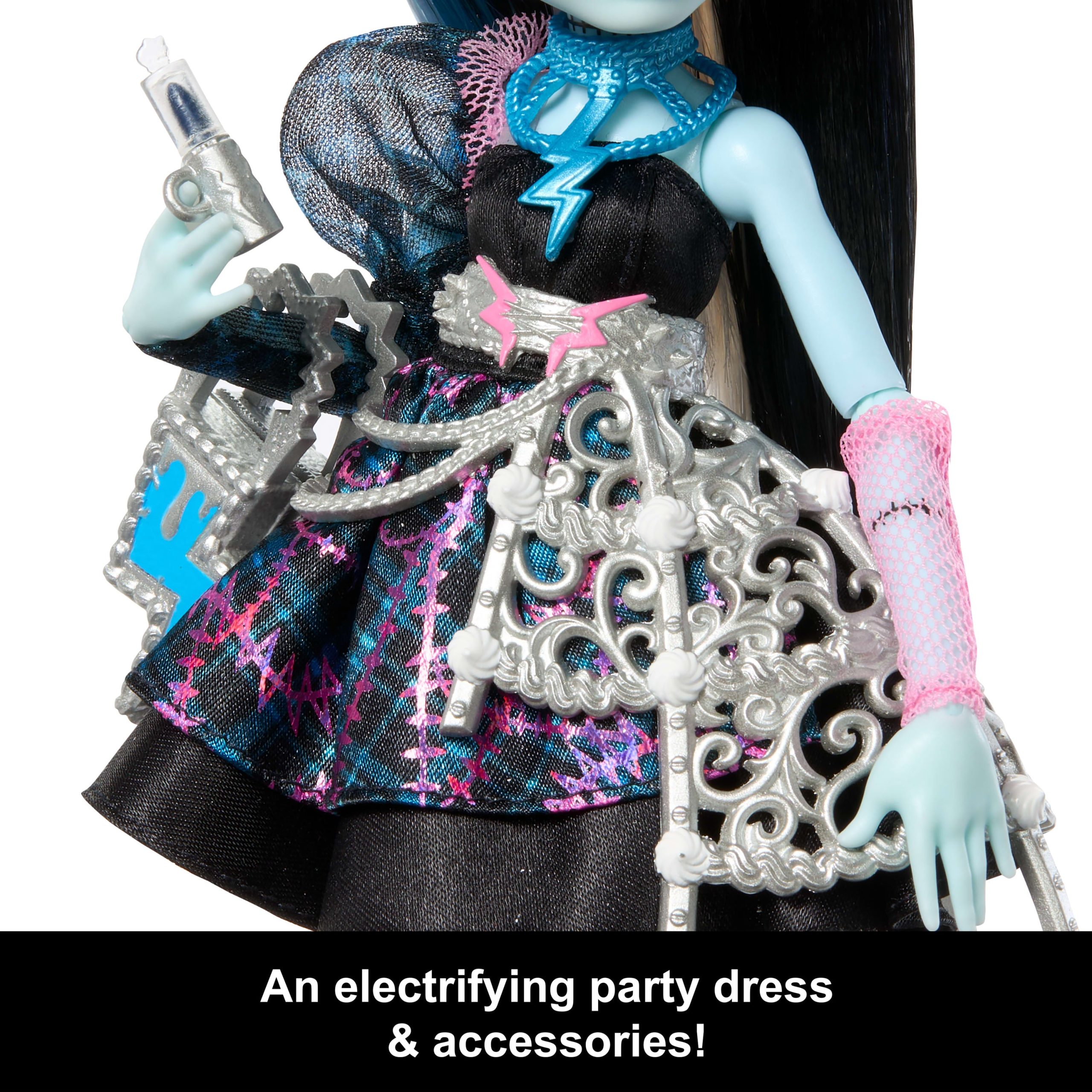 Monster High Scary Sweet Birthday Frankie Stein Doll in Party Dress With Balloon & Gift - Image 4