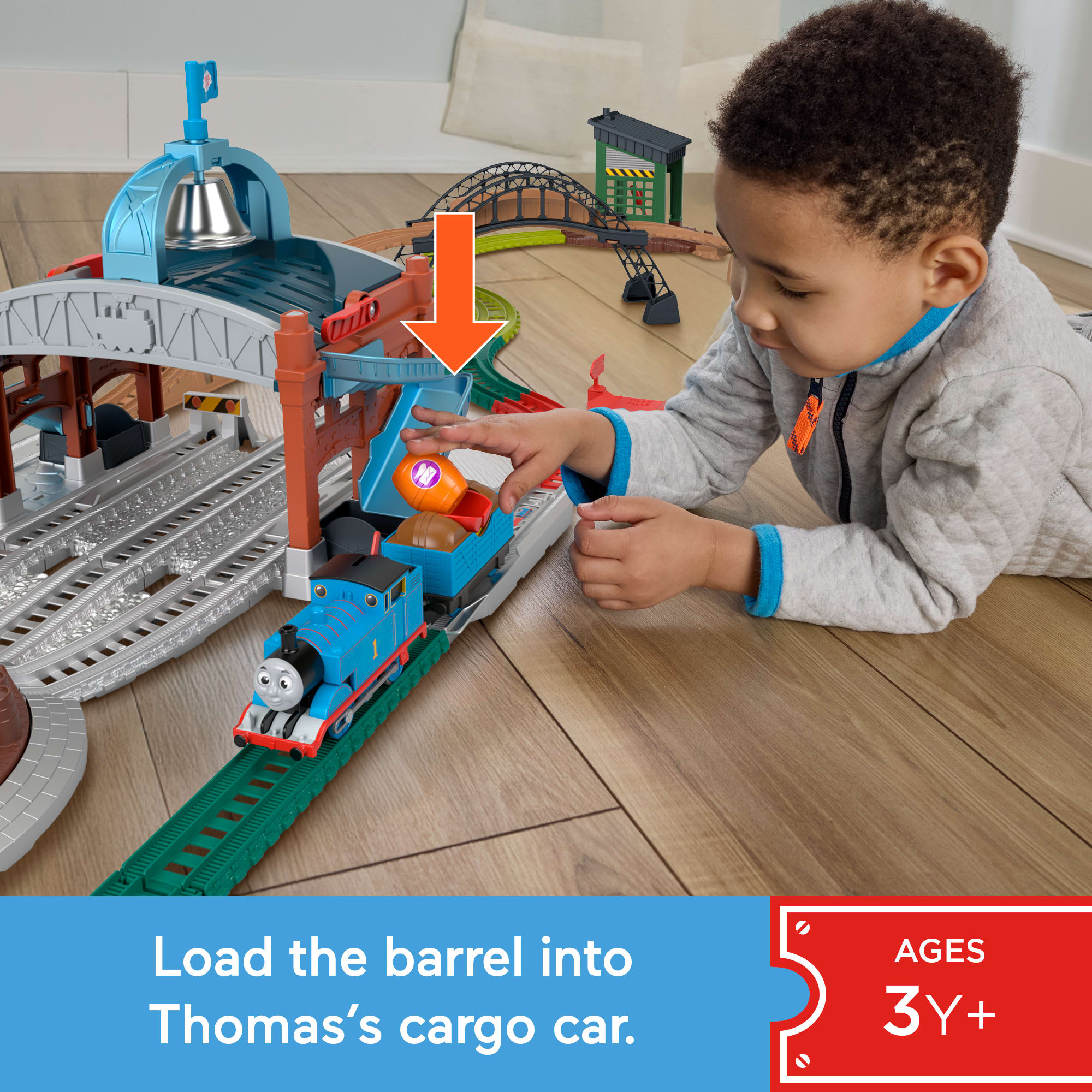 Thomas & Friends Load & Launch Barrel Delivery Set By Fisher-Price & Classic Motorized Toy Train - Image 2