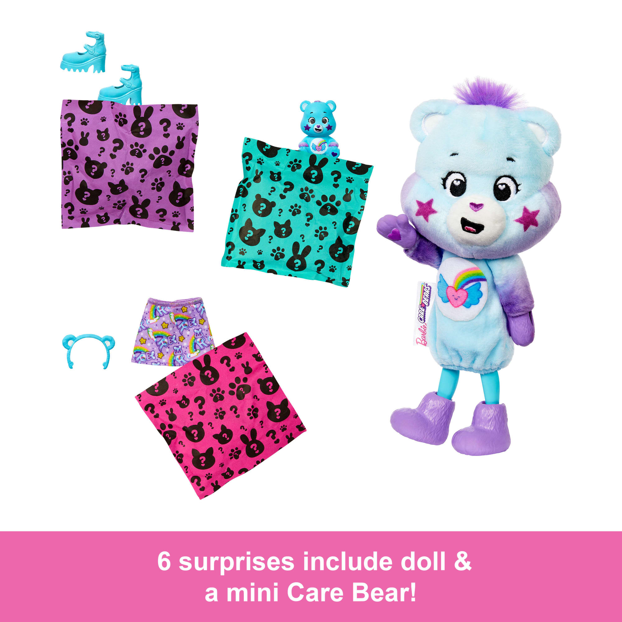 Barbie Cutie Reveal Care Bears Chelsea Small Dolls & Accessories. Series 2 - Image 4