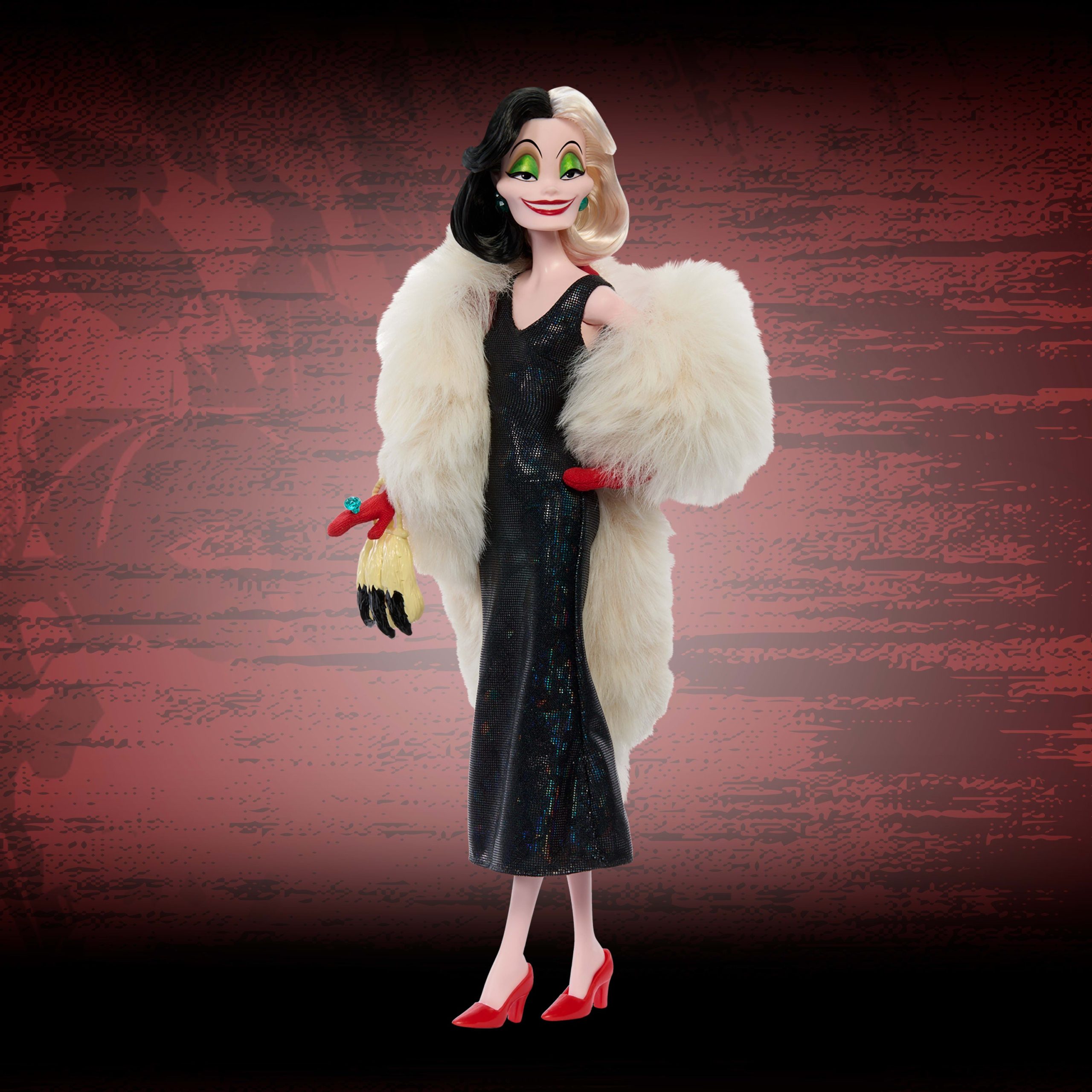 Disney Collector Cruella De Vil Collectible Villains Fashion Doll in Signature Look With 1 Accessory - Image 2