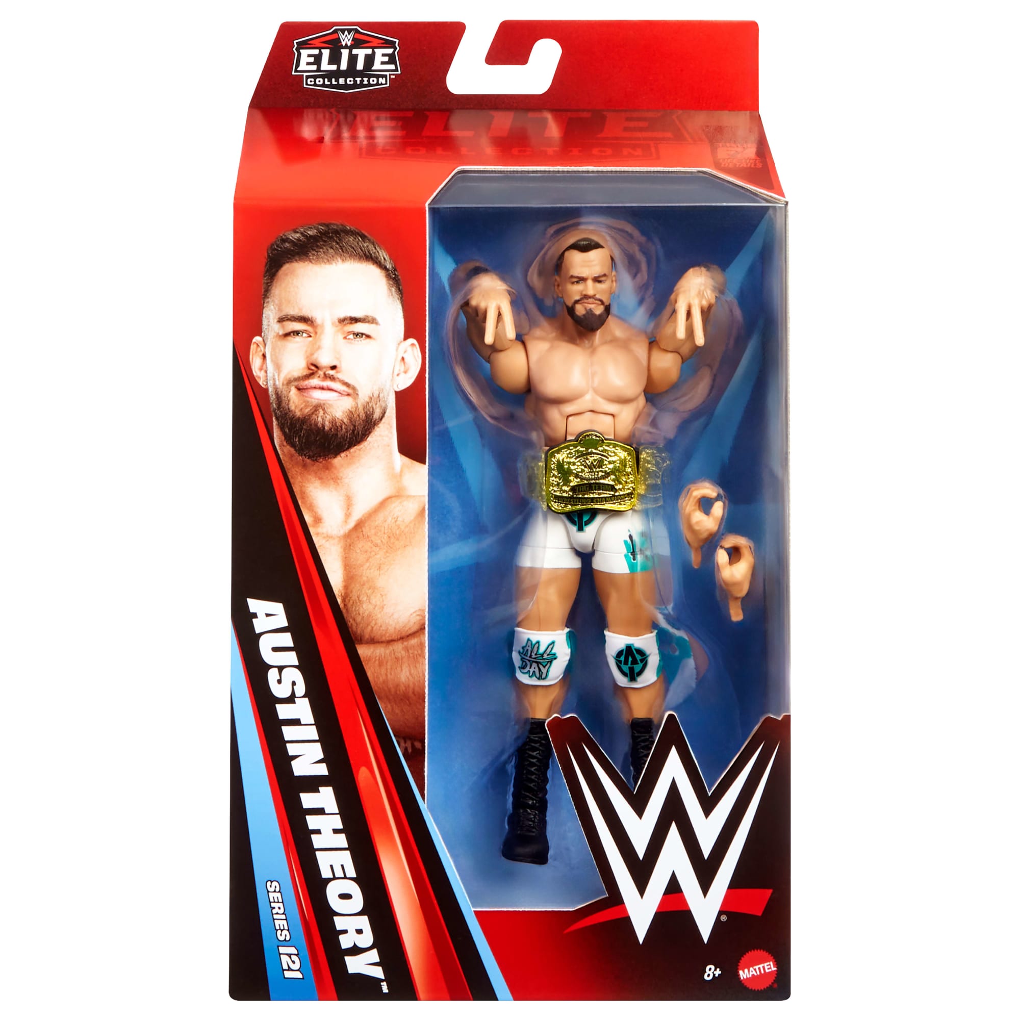 WWE Elite Austin Theory Action Figure. Series #121. 6-Inch Collectible With Accessories - Image 6
