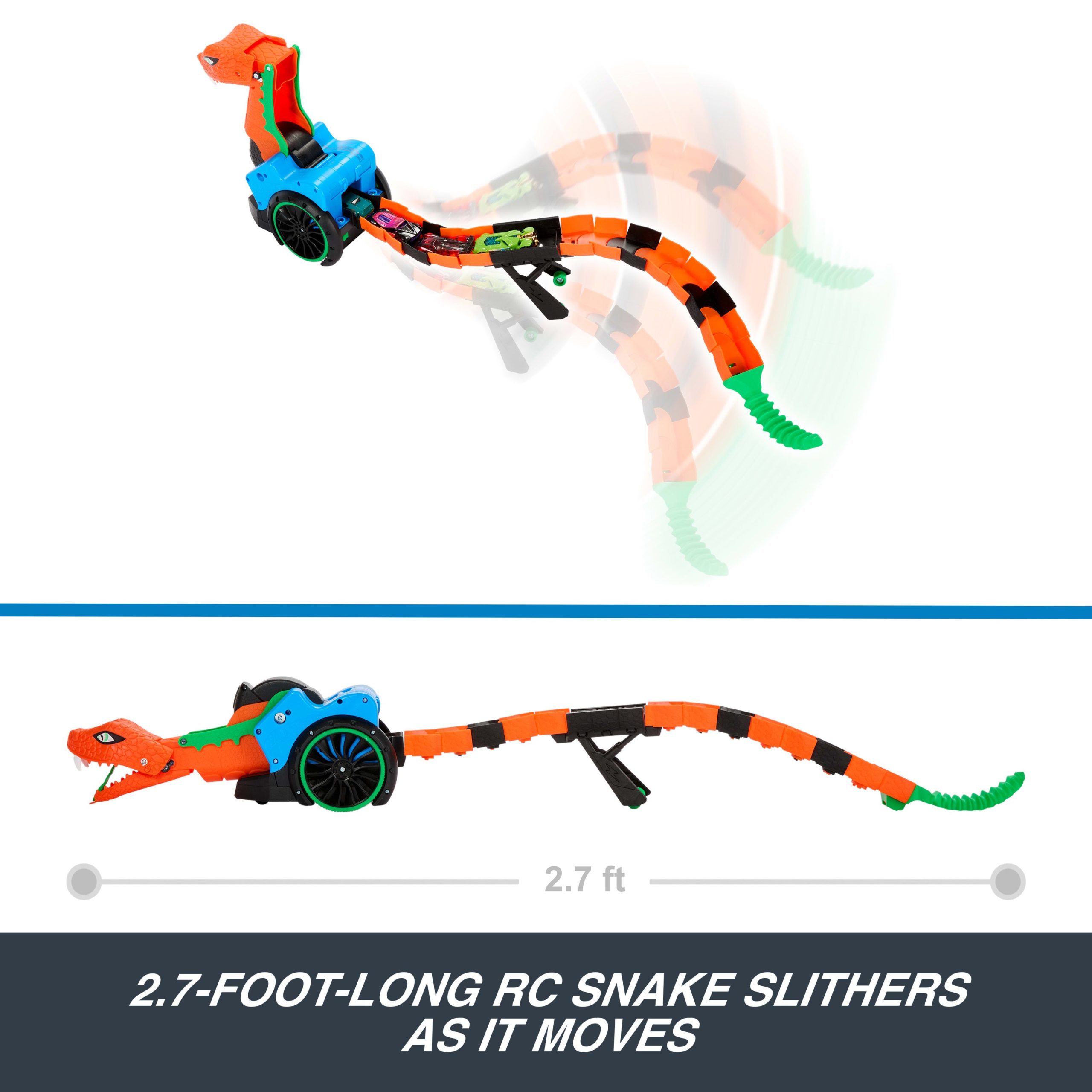Hot Wheels Let's Race Slither 'n Strike RC & 1 Toy Car. Battery-Powered Remote-Control Vehicle - Image 2