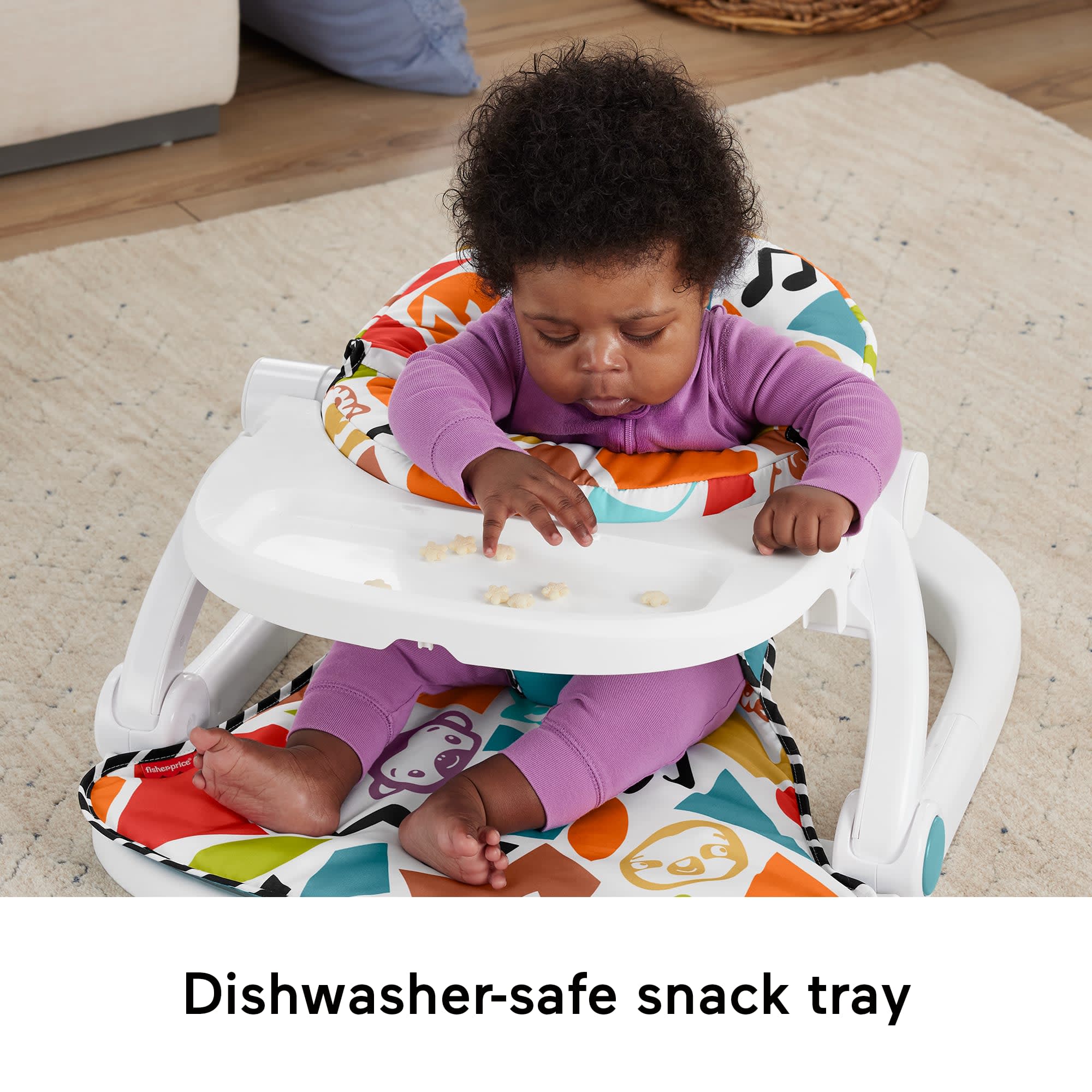 Fisher-Price Deluxe Kick & Play Sit-Me-Up Floor Seat Infant Chair With Piano Learning Toy - Image 4