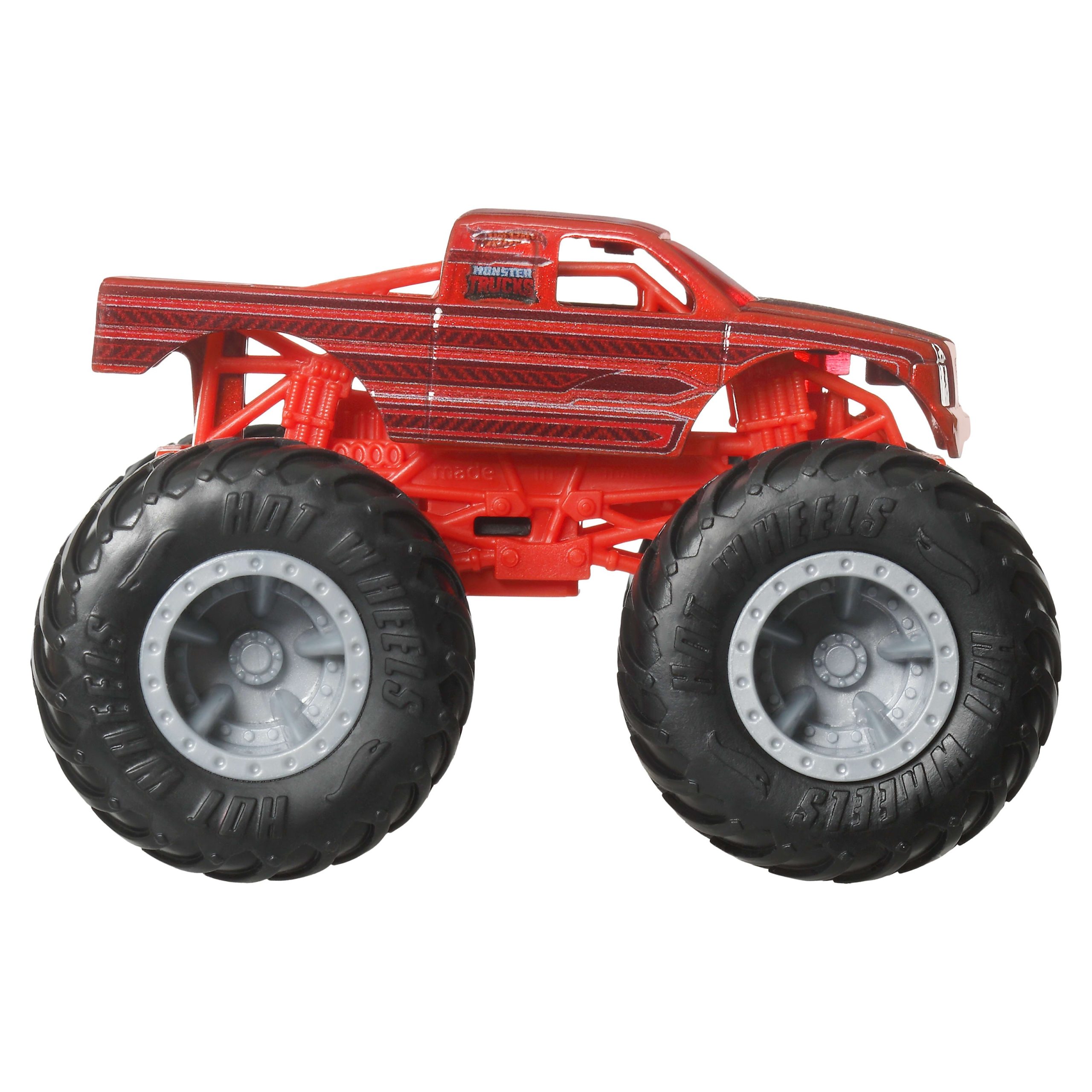 Hot Wheels Monster Trucks 4-Pack. Set Of 4 1:64 Scale Toy Trucks With Giant Wheels - Image 2