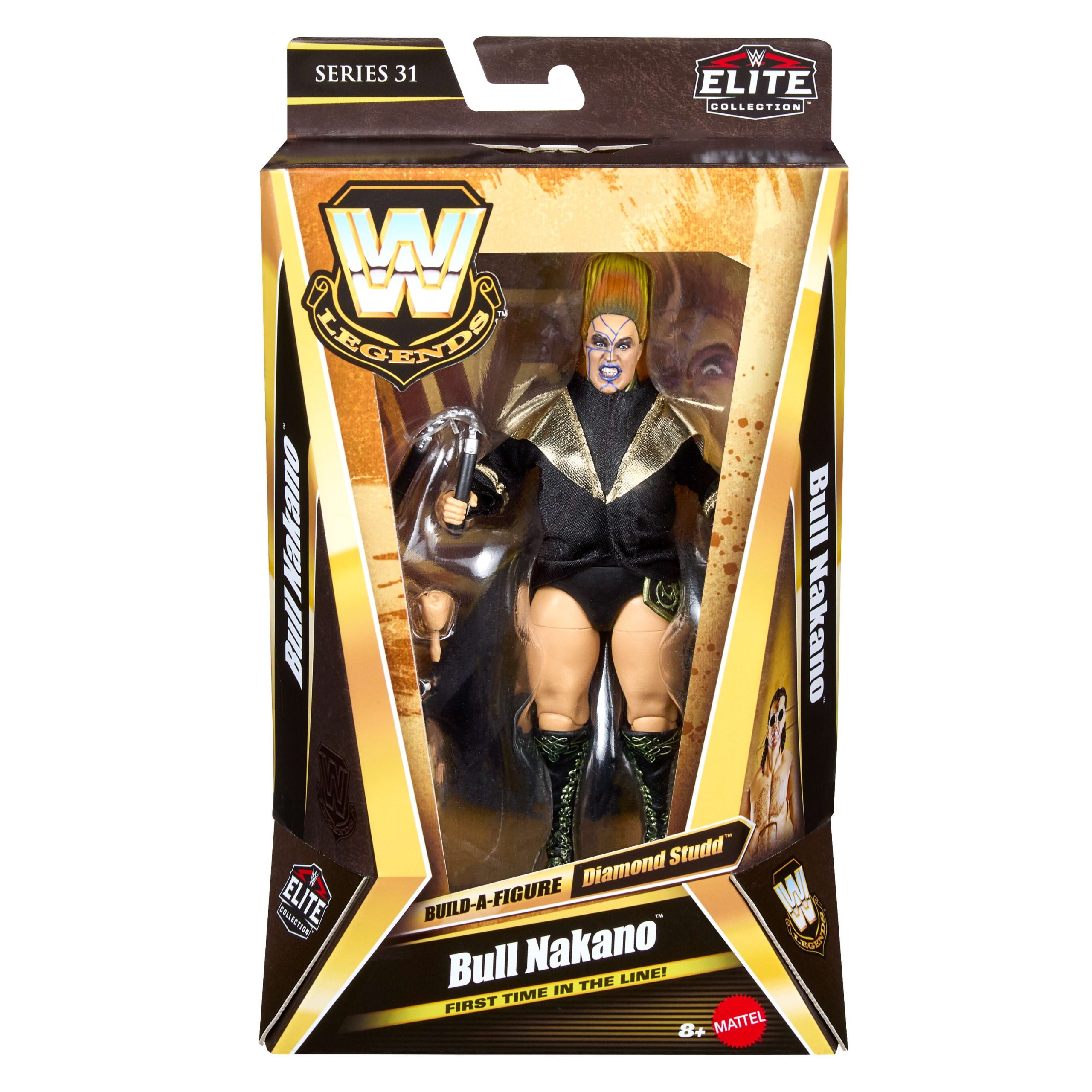 WWE Elite Legends Bull Nakano Action Figure & Accessories. Series 31 6-Inch Collectible Set - Image 2