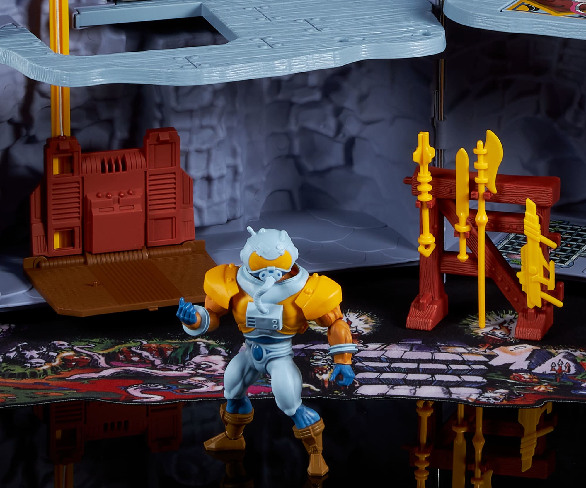 Masters Of The Universe Vintage Castle Grayskull Playset With Display Mat & 1 Figure & Accessories - Image 3