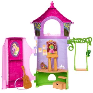 Disney Princess Enchanted Stories Rapunzel's Tower Playset With 6 Play Areas. Pascal Figure & 5 Accy
