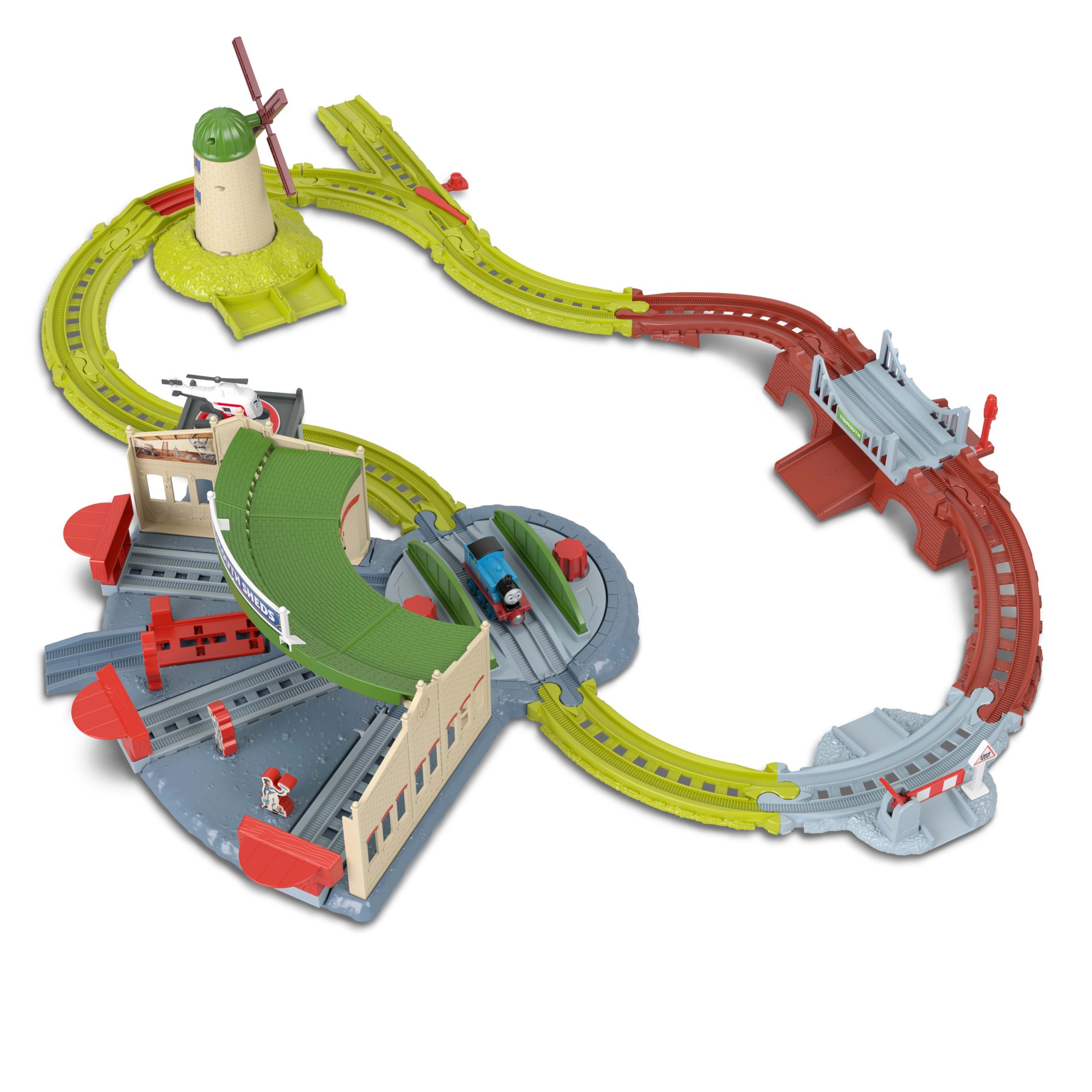 Thomas e Seus Amigos Pista de Brinquedo Pista Galpões De Tidmouth