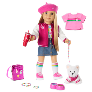 Truly Me™ 18-inch Doll #131. Puppy. Mini Backpack & Accessories AG™ Star Squad Bundle