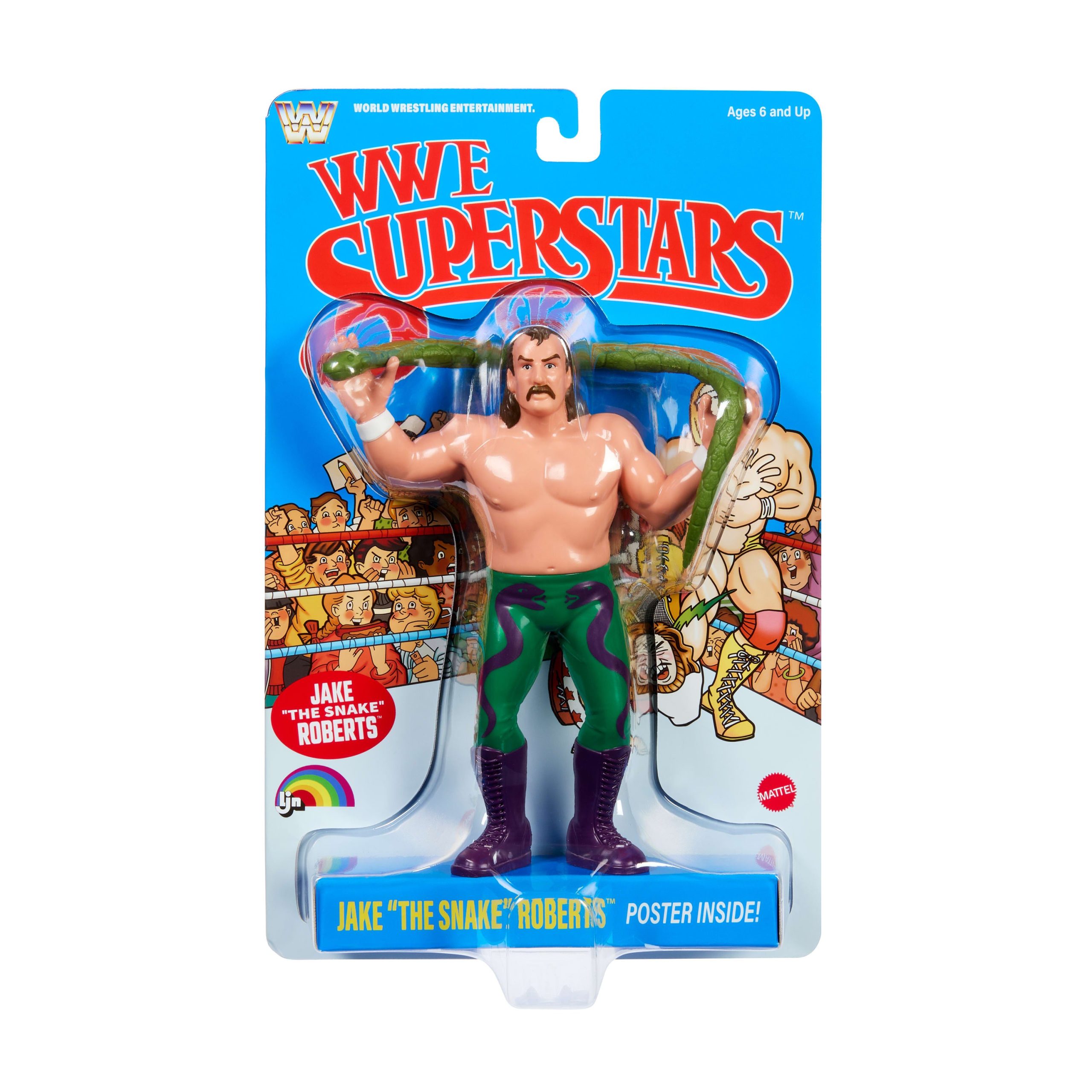 LJN WWE Superstars Jake The Snake Roberts Action Figure - Image 6