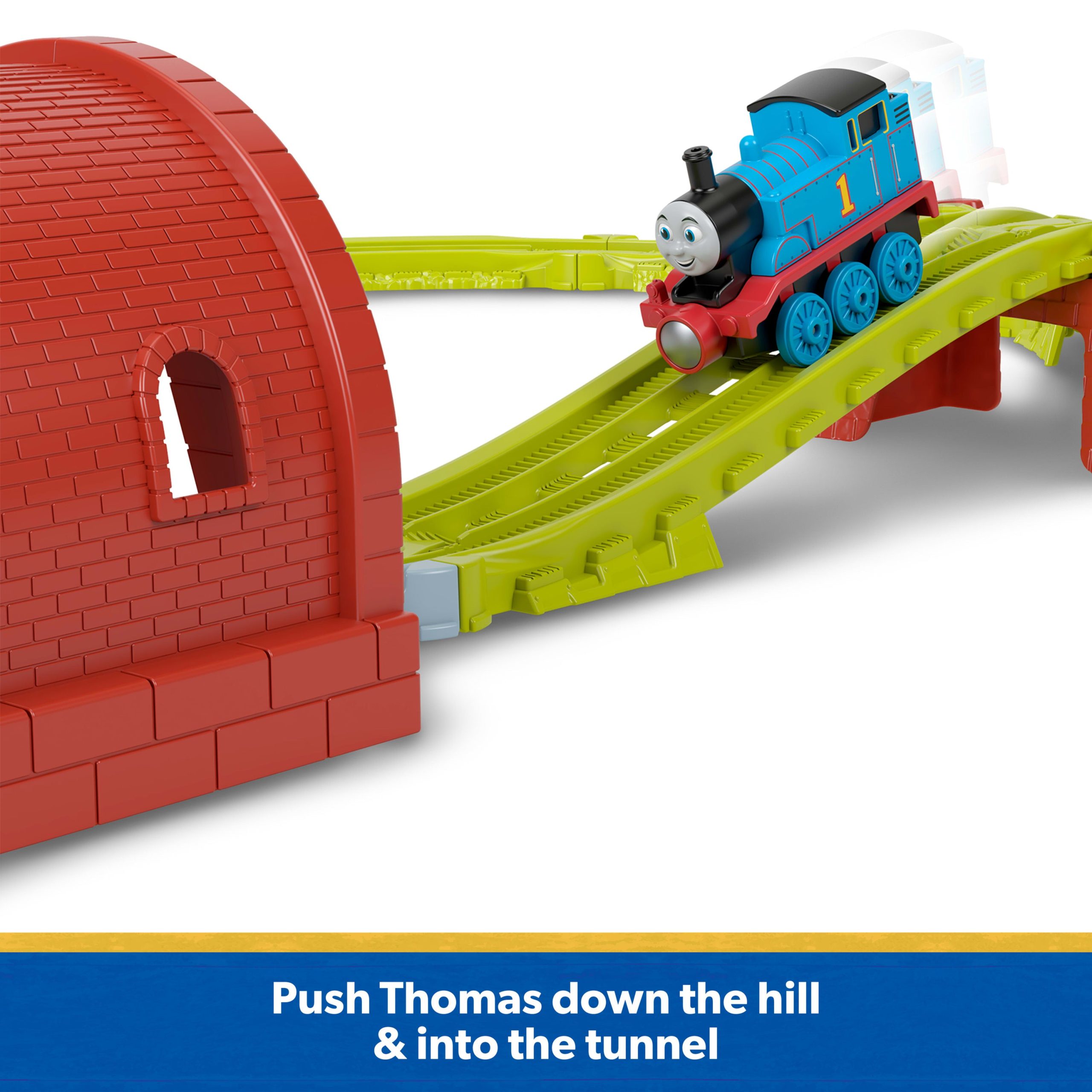 Thomas & Friends Bell Station Train Set By Fisher-Price With Push-Along Thomas Engine & Track - Image 4