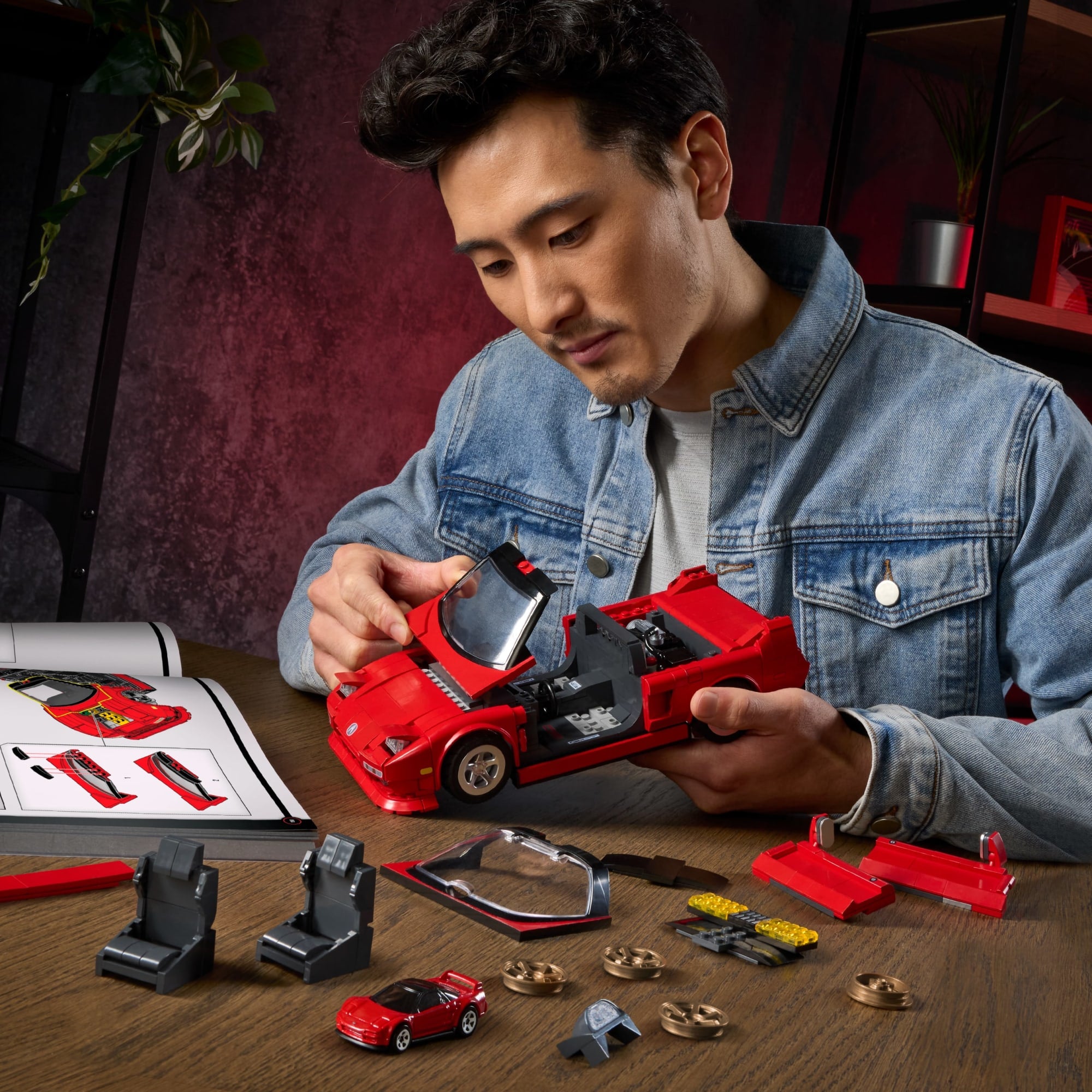 Mattel Brick Shop Hot Wheels Acura Nsx 1990. Kit de Construction de Jouets 876 Pièces. de Collection - Image 2