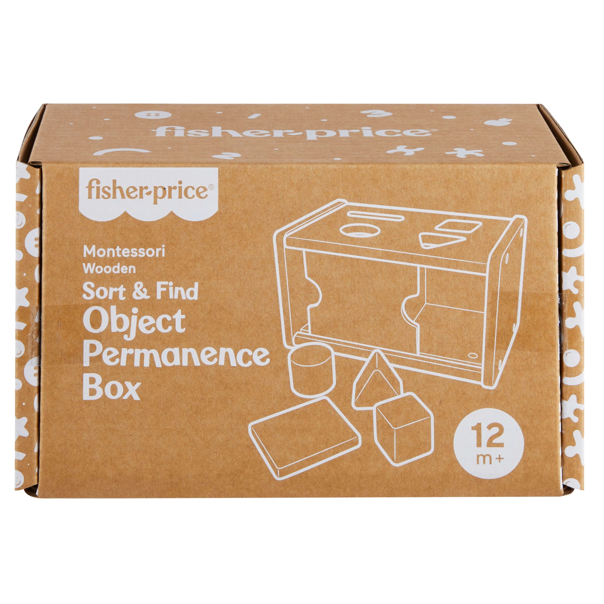 Fisher-Price Montessori Wooden Sort & Find Object Permanence Box. Baby Learning Toy - Image 6