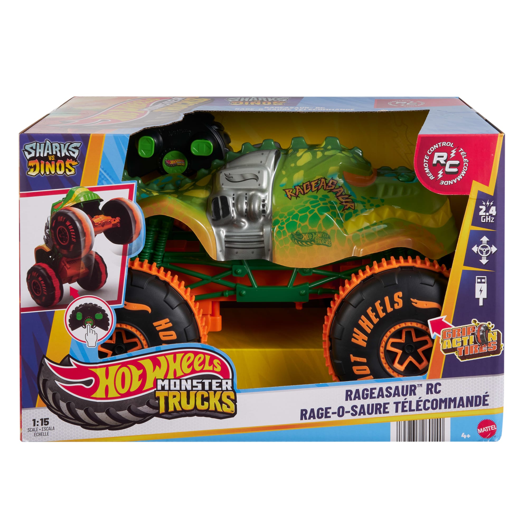 Hot Wheels Monster Trucks Véhicule Rageasaur - Image 5