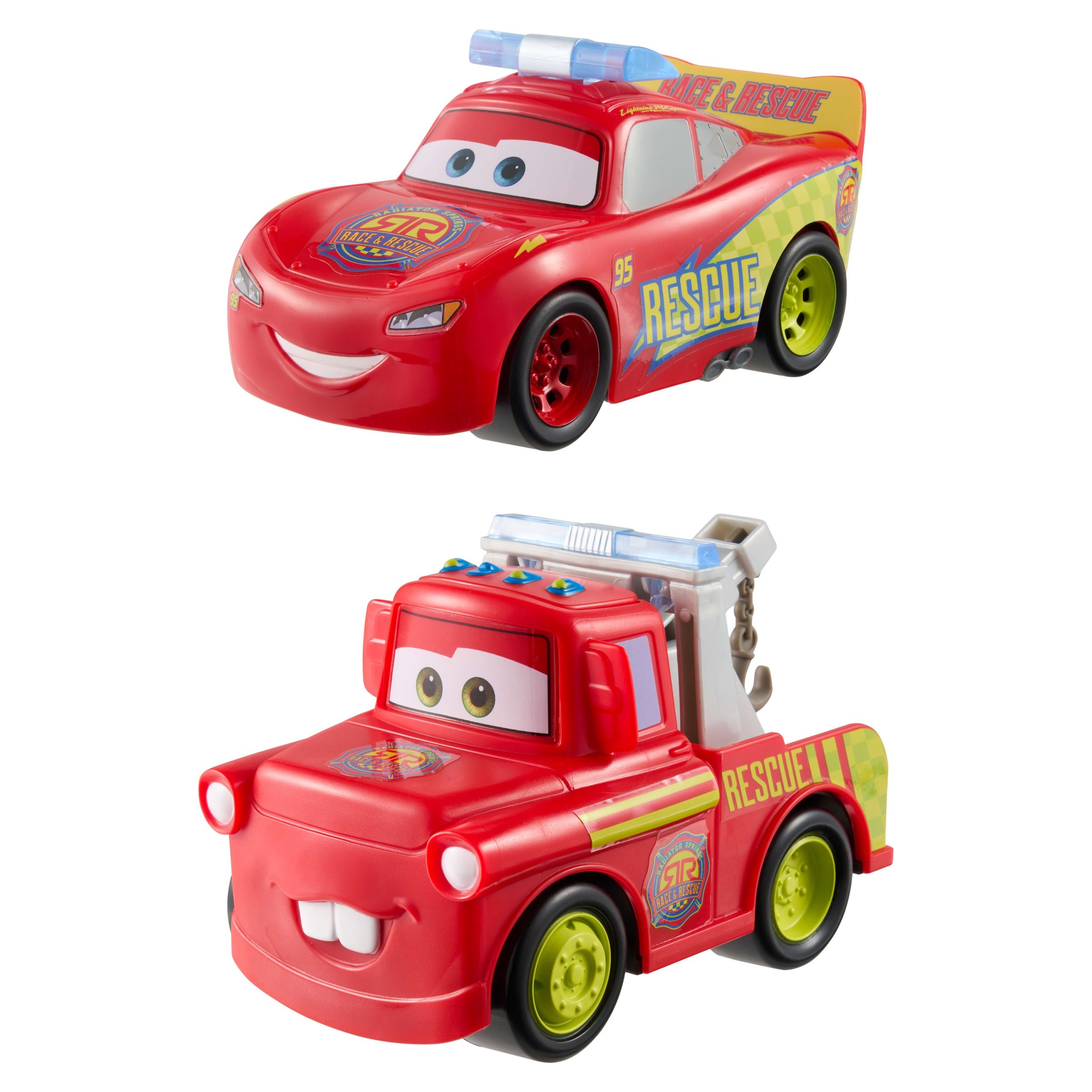 Disney And Pixar Cars Radiator Springs Race & Rescue Track Talkers Toy Lightning Mcqueen & Mater - Image 2