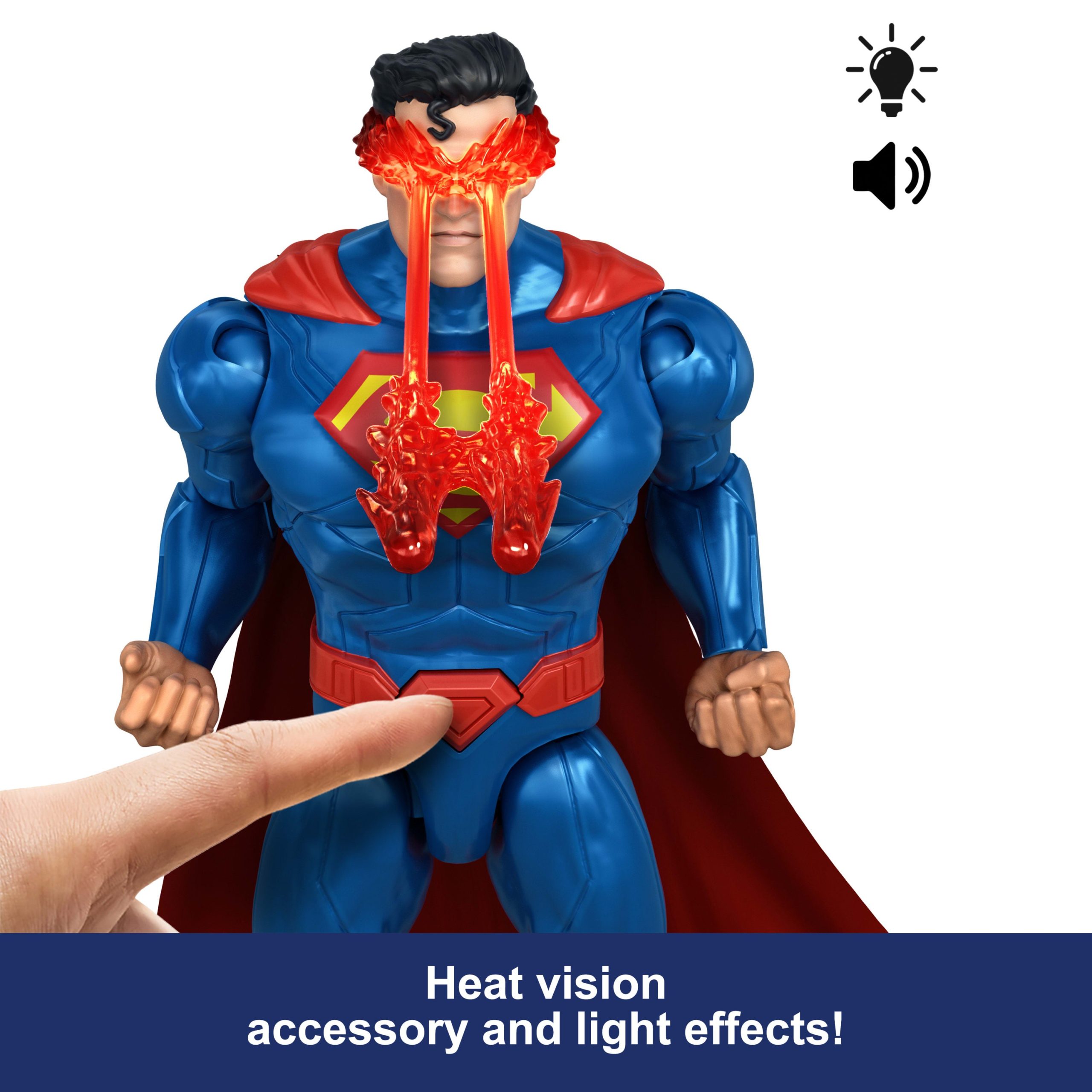 DC Premier 6.5 inch Heat Vision Superman Figure With Action. Lights & 10 Sounds. Posable - Image 5