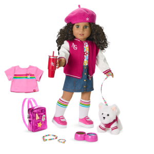 Truly Me™ 18-inch Doll #132. Puppy. Mini Backpack & Accessories AG™ Star Squad Bundle