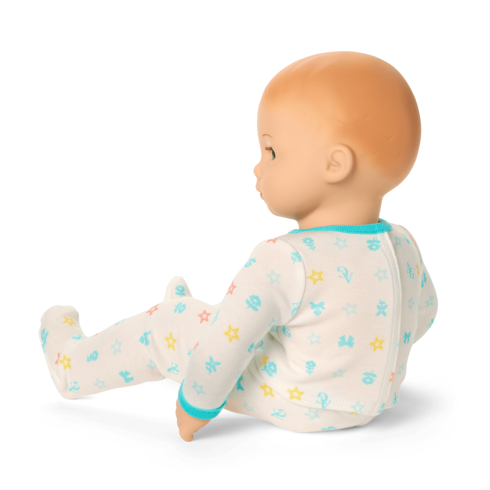 Bitty Baby® Doll #6 with red hair in Pastel Blue - Image 4