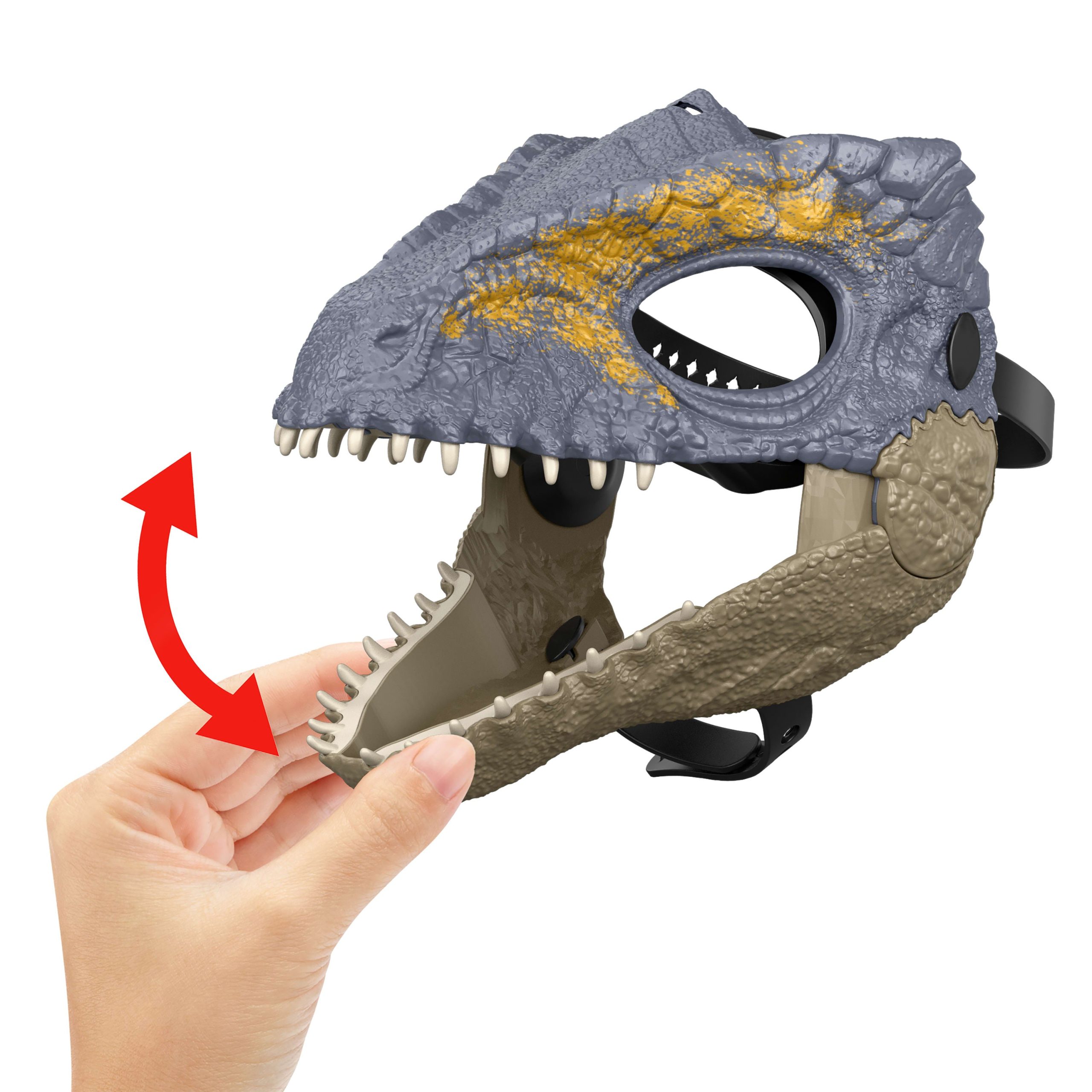 Jurassic World Giganotosaurus Dinosaur Movie Mask. Role Play Headgear. Jaw Opens To Chomp - Image 3