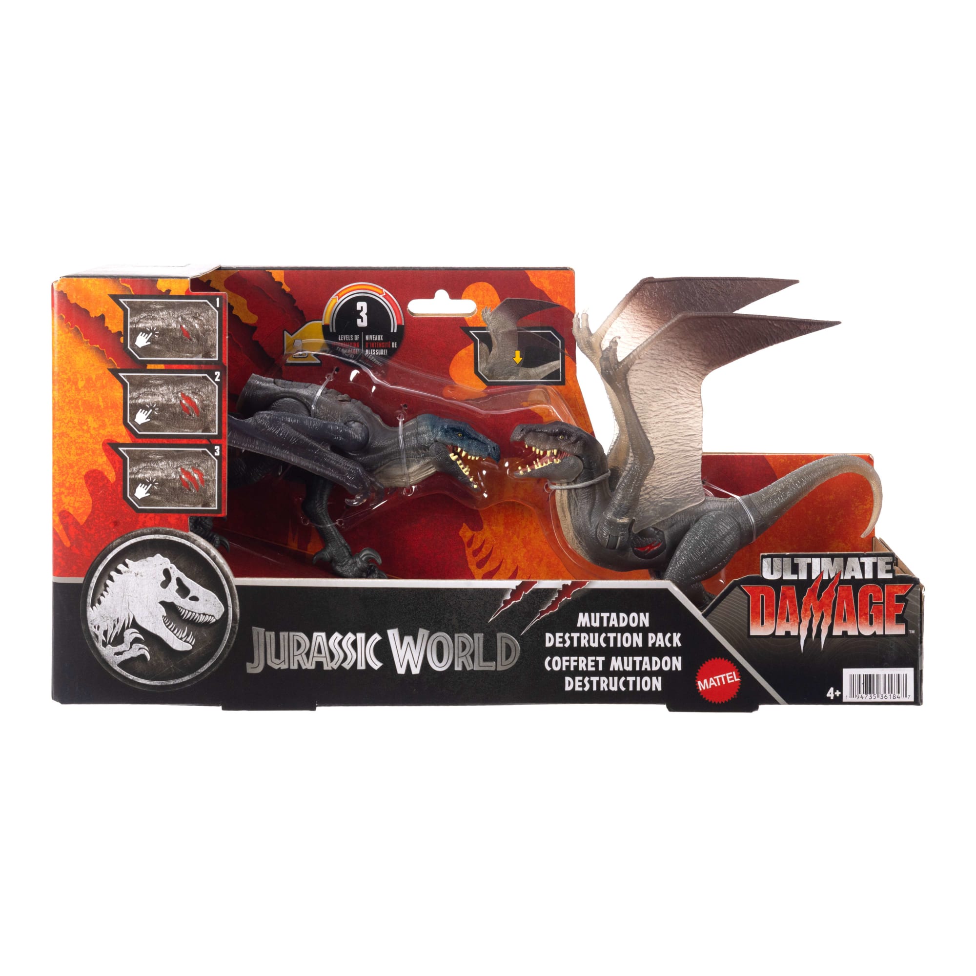 Jurassic World Rebirth Mutadon Destruction Pack. 2 Dinosaur Toys. Damage & Wing Flap Features - Image 6
