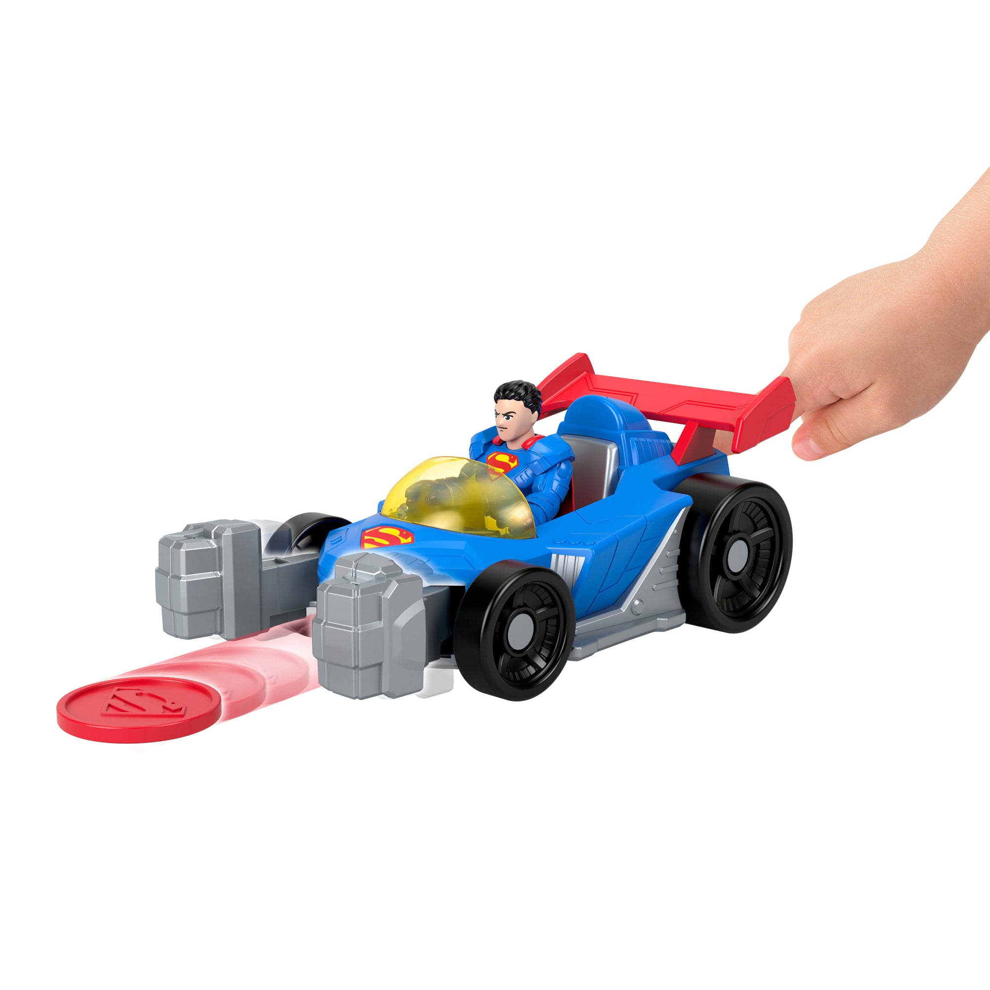 Fisher-Price Imaginext DC Super Friends Metal Force Supermobile Toy Car & Superman Action Figure Set - Image 2