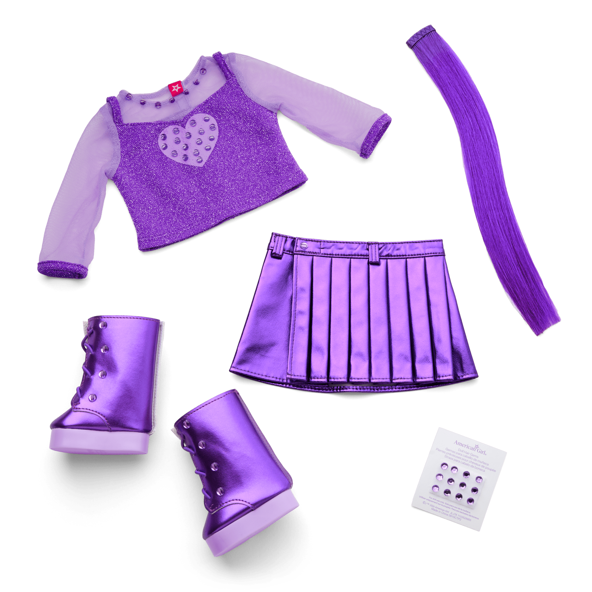 February Amethyst Bliss Outfit for 18-inch Dolls