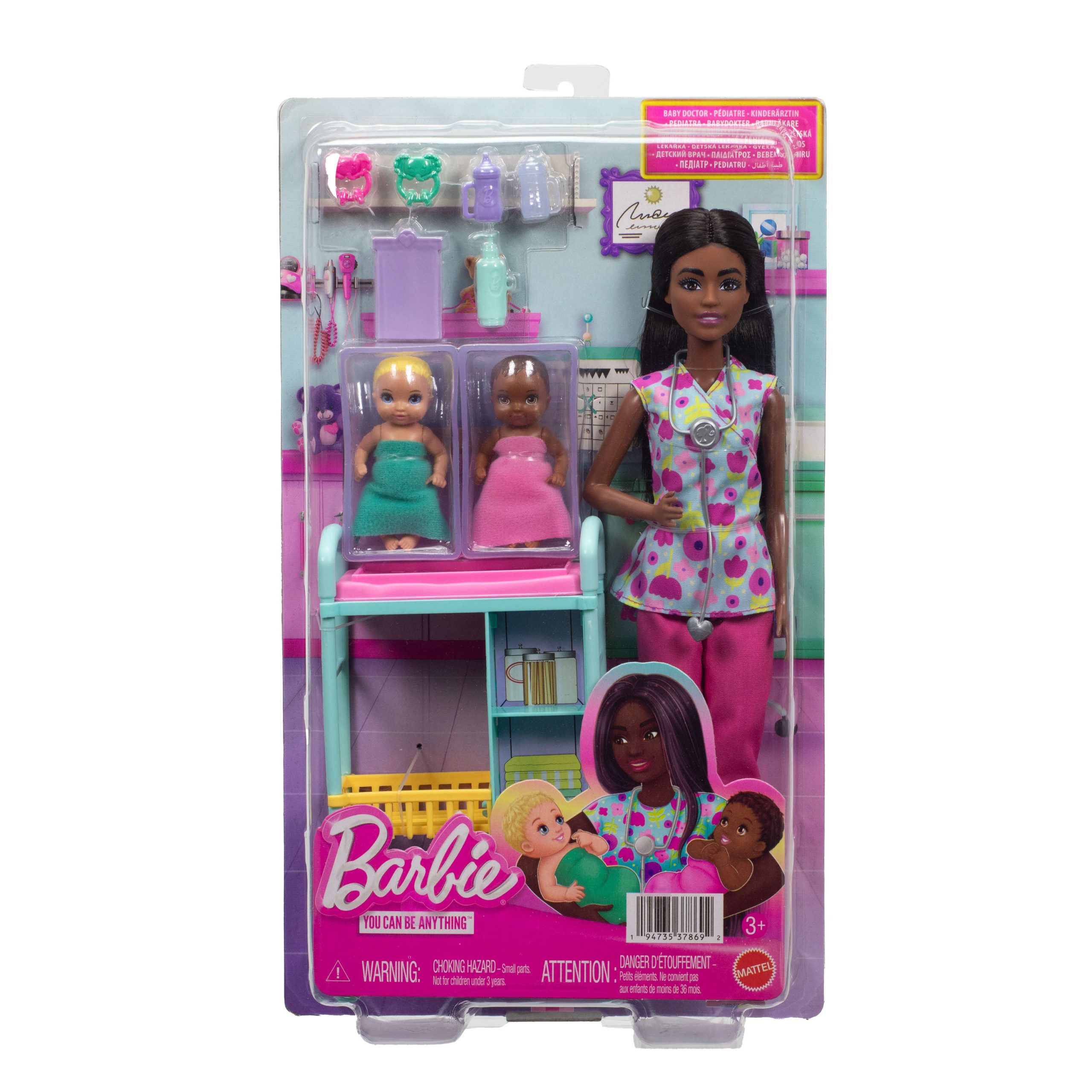 Barbie Careers Baby Doctor Playset With Brunette Fashion Doll. 2 Baby Dolls. Exam Table & Accessories - Image 6