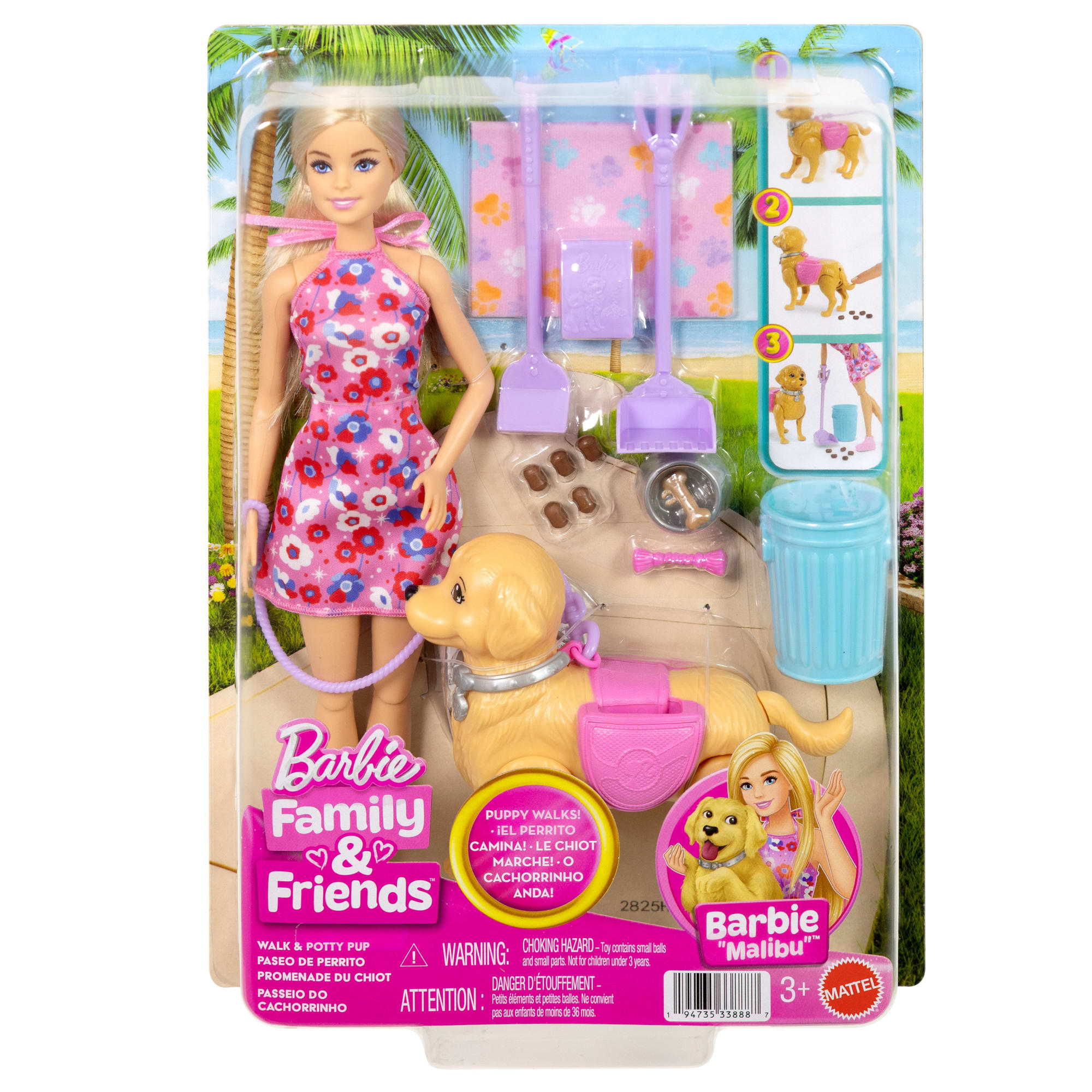 Barbie Coffret Malibu et Son Chiot Promenade et Besoins - Image 6
