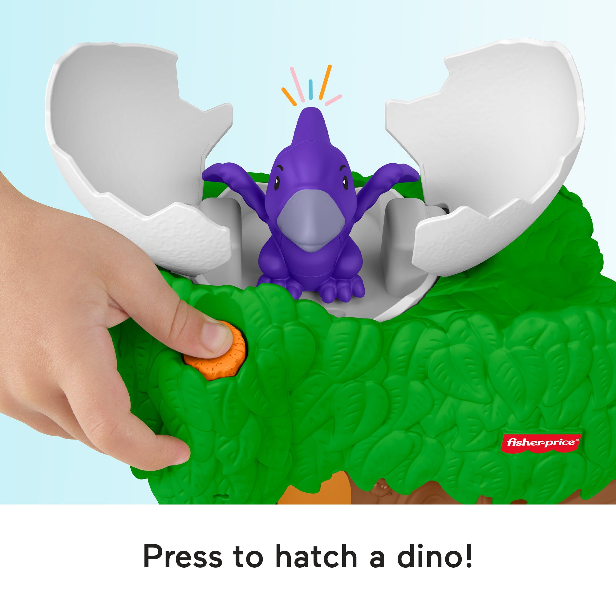 Fisher-Price Little People Dinosaur Hatch & Slide Playset Toddler Toy With 2 Figures - Image 3