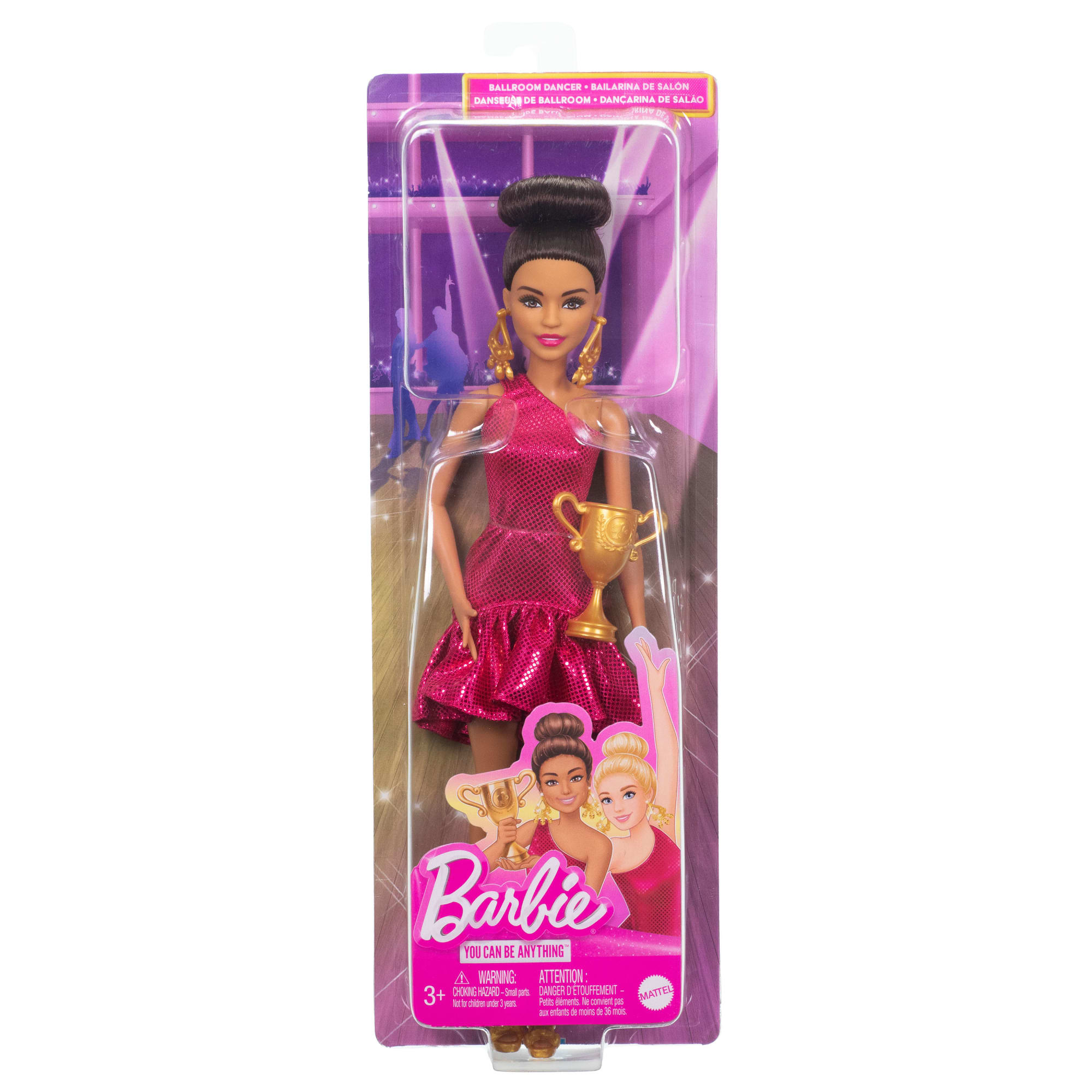 Barbie Ballroom Dancer Fashion Doll With Brown Styled Hair. Dancing Trophy Accessory - Image 6