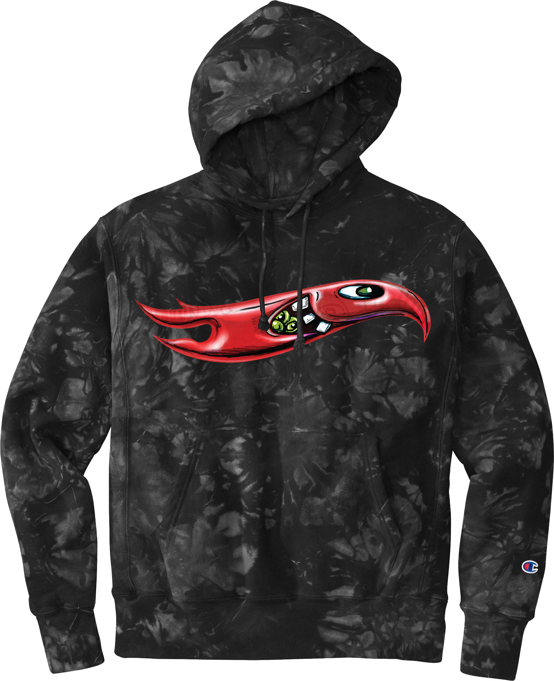 Hot Wheels x Kenny Scharf Black Tie Dye Hoodie - Image 7