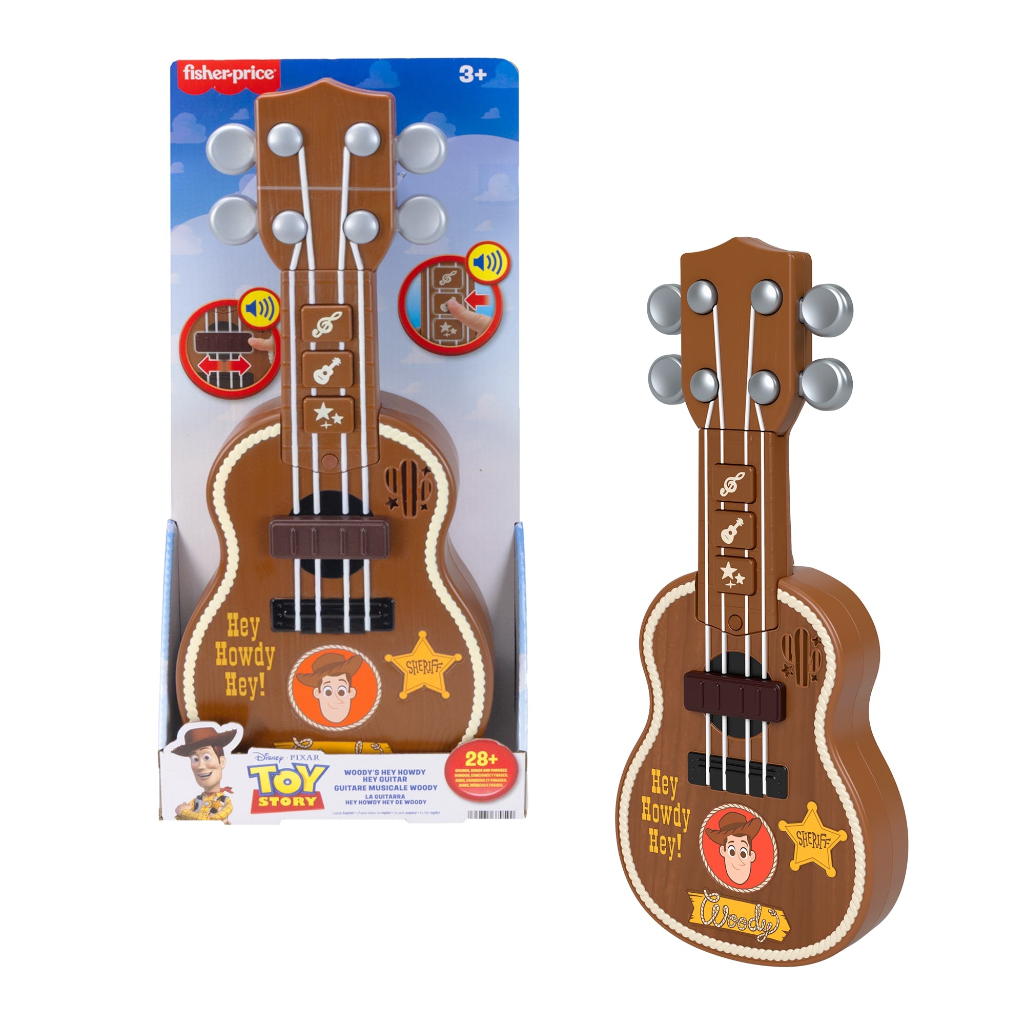 Fisher-Price TS Preschool Entertainment Juguete para Bebés Guitarra de Woody