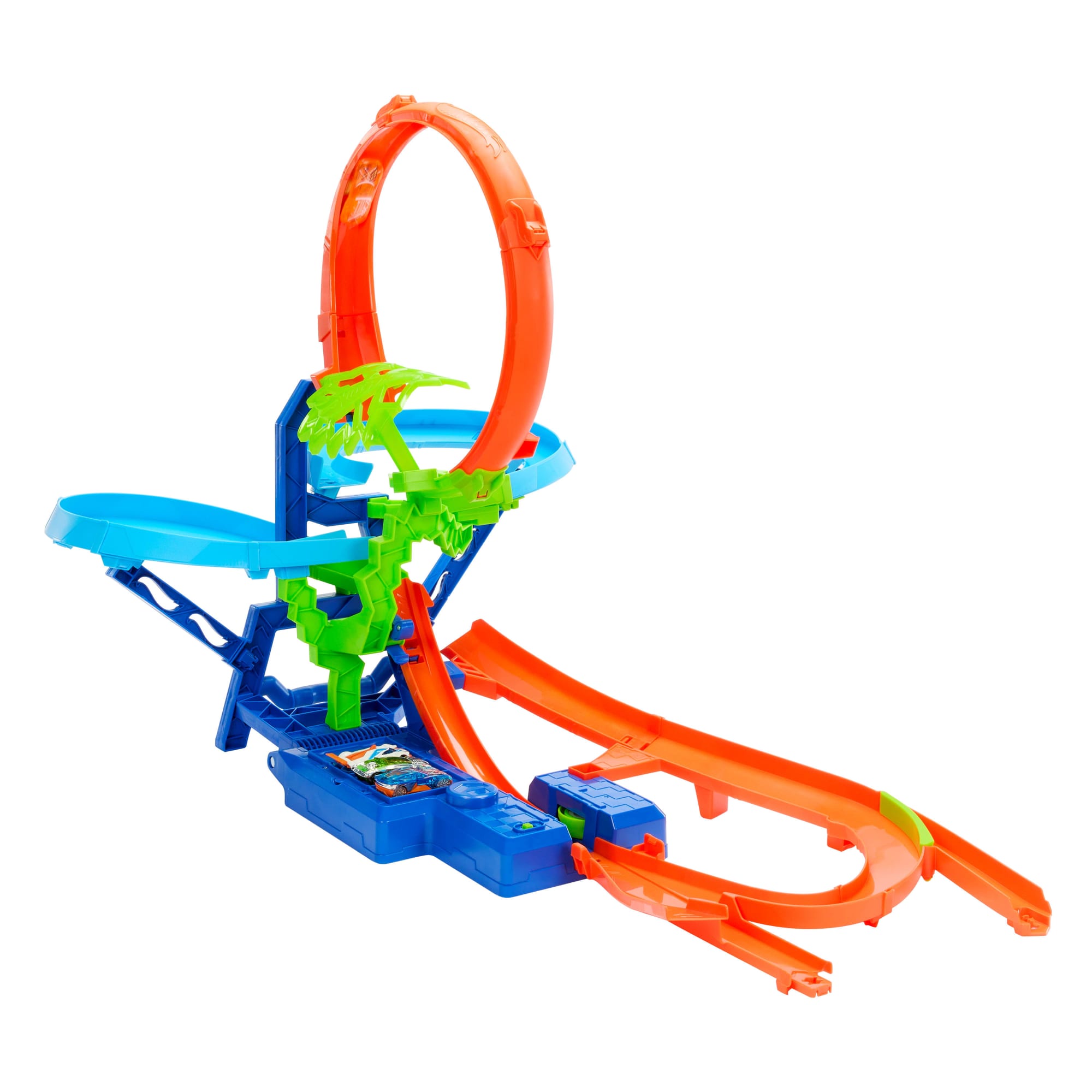 Hot Wheels Stunt Tracks Mid-AIr Crash Playset With 1:64 Scale Die-Cast Toy Car & Motorized Booster - Image 3
