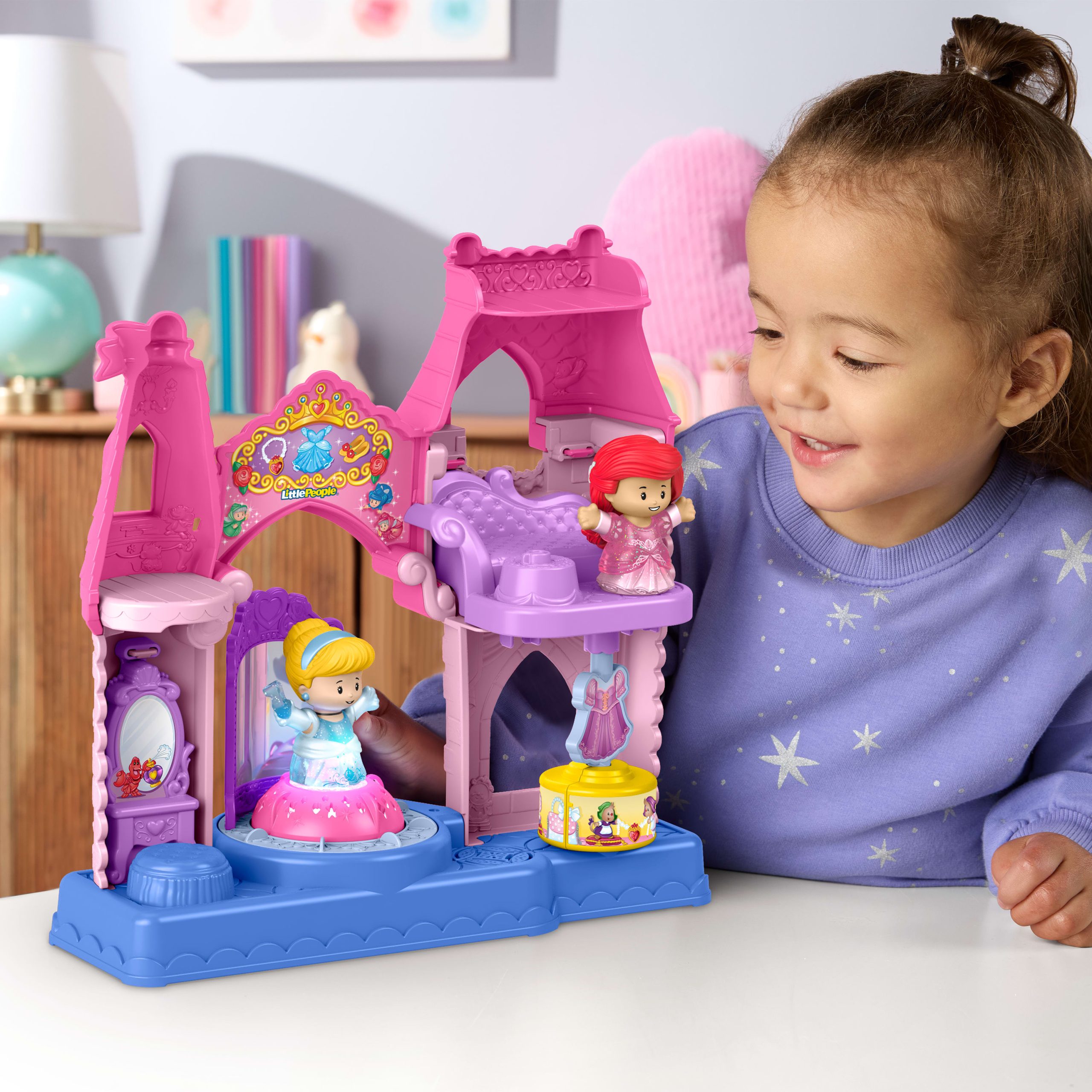 Fisher-Price Boutique de Robes Shimmer & Glow Princesses Disney Little People - Image 2