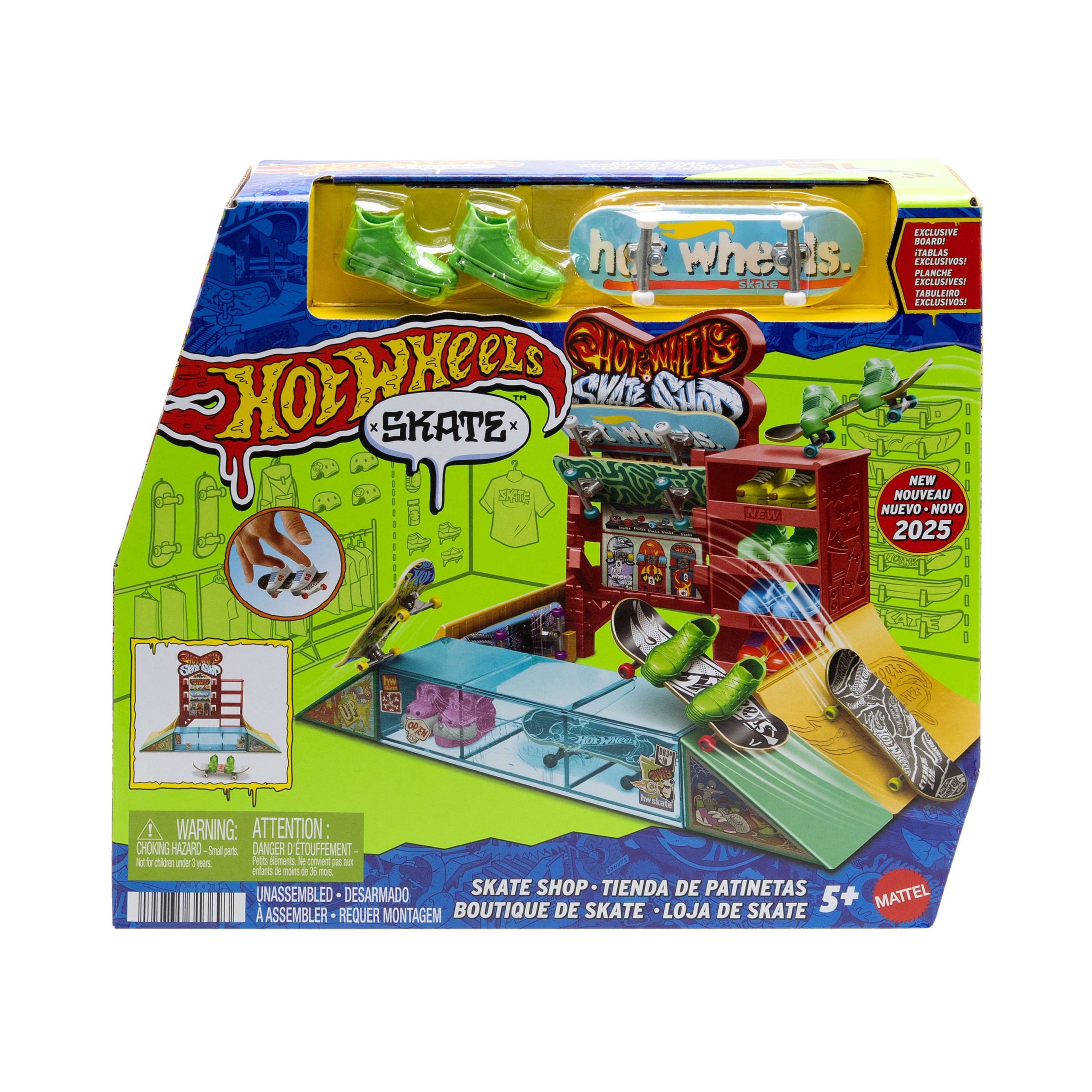 Hot Wheels Skate Skate Shop Playset With Exclusive Fingerboard & Pair Of Skate Shoes - Image 6