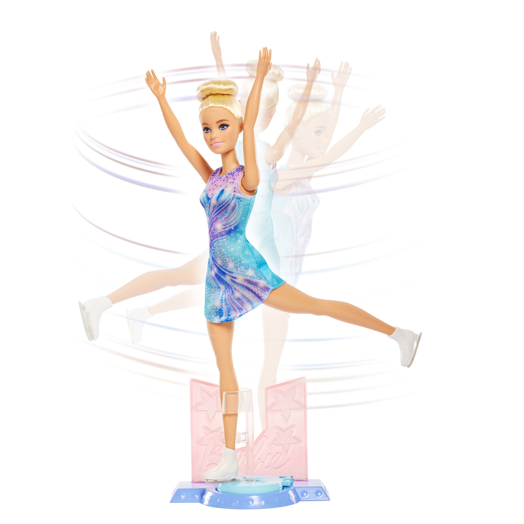 Barbie Ice Skating Doll With Spinning Platform And 5 Themed Accessories - Image 2