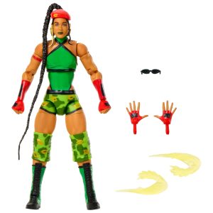 WWE X Street Fighter Bianca Belair Action Figure & Accessories. 6-Inch Collectible Cammy Mashup Set