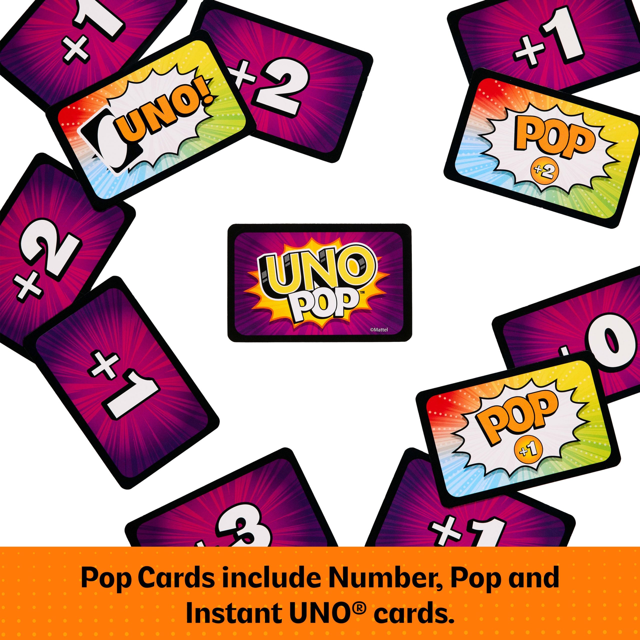 UNO Pop Card Game For Kids. Adult & Family Nights. 2-6 Players Ages 7+ - Image 3