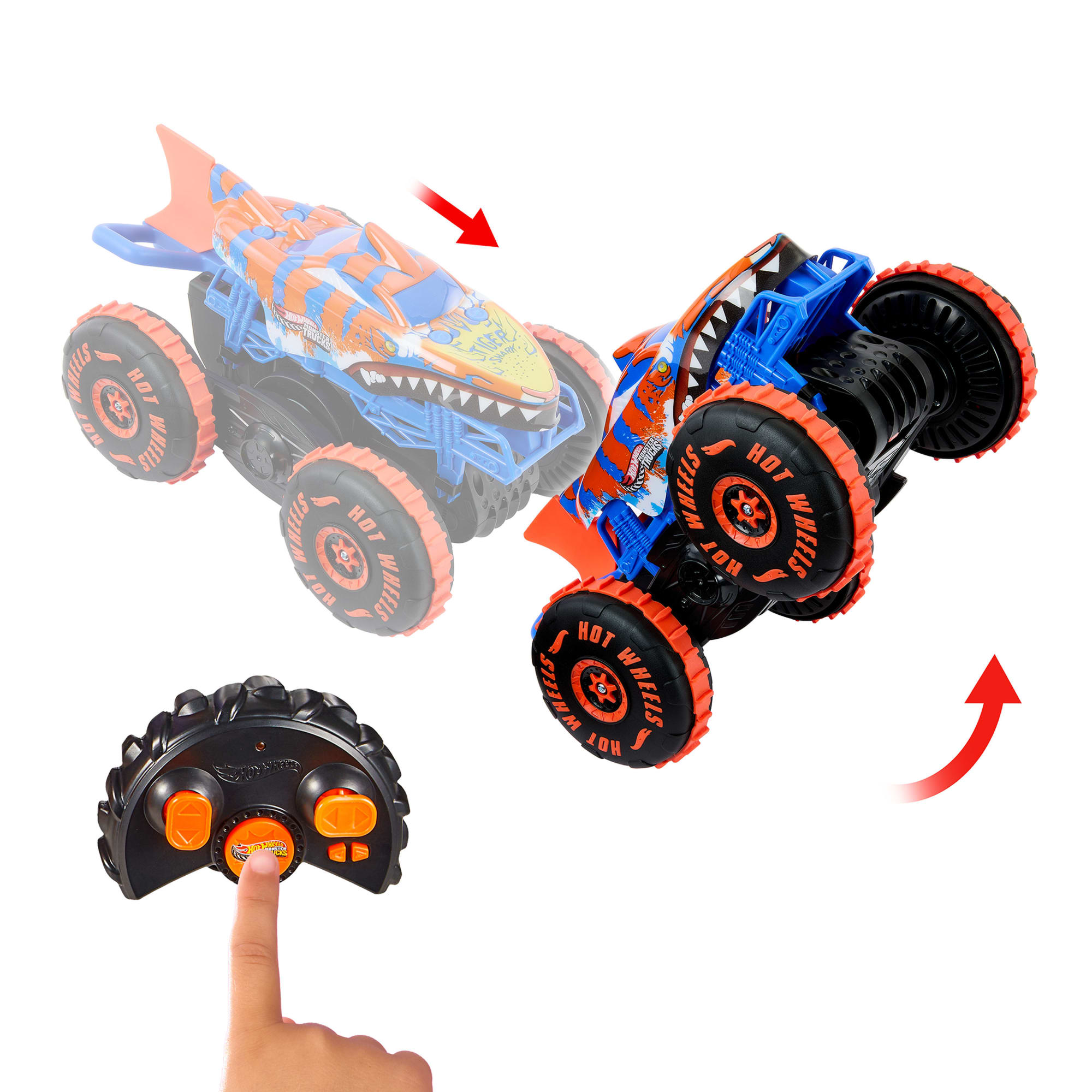 Hot Wheels Monster Trucks Vehículo a Control Remoto Tiger Shark Escalador - Image 2